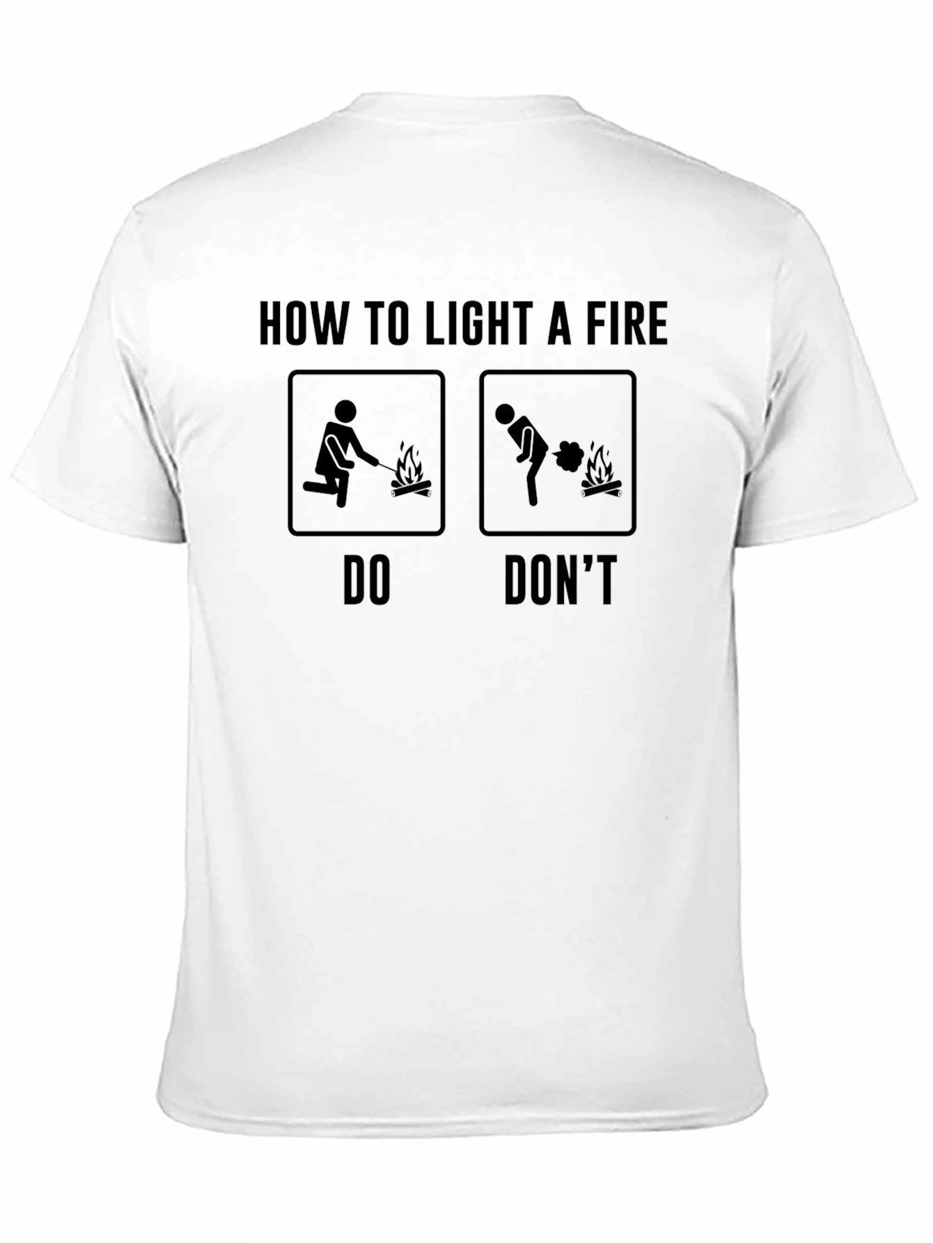 Black How To Light A Fire Graphic Tee view 11