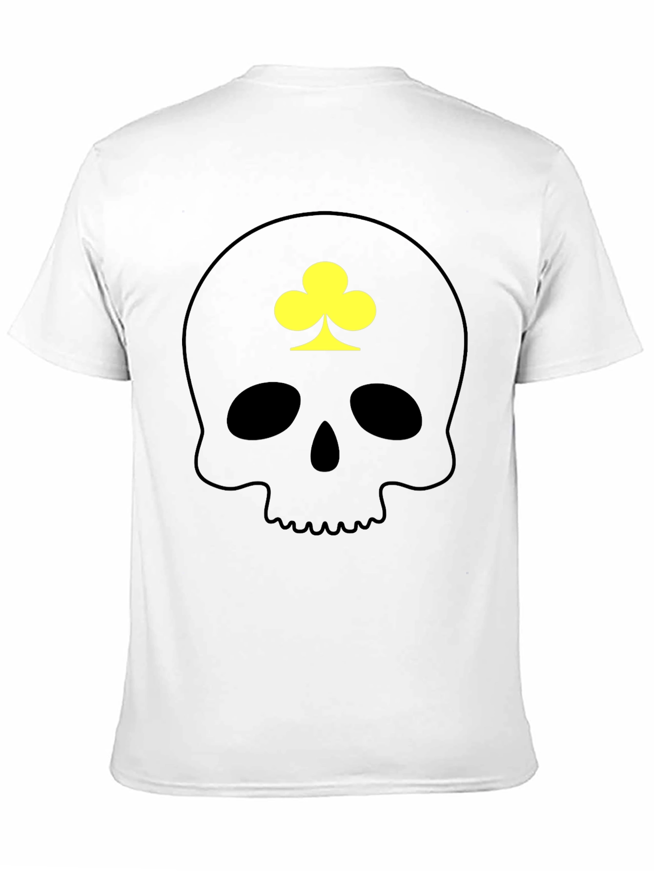 Black Skull & Clover Graphic T-Shirt - Casual Black Tee view 11