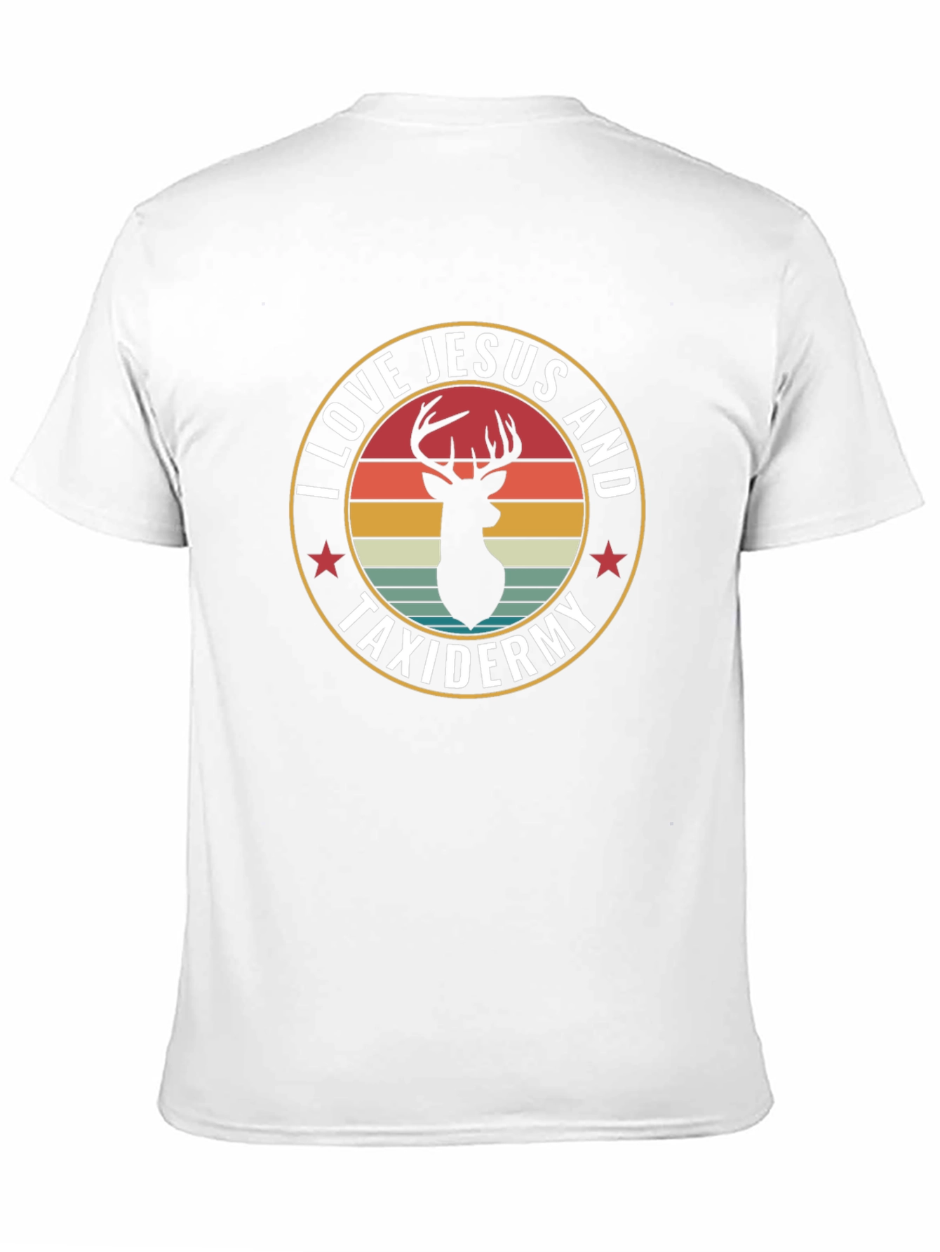 Black I Love Jesus and Taxidermy Deer Graphic T-Shirt view 11