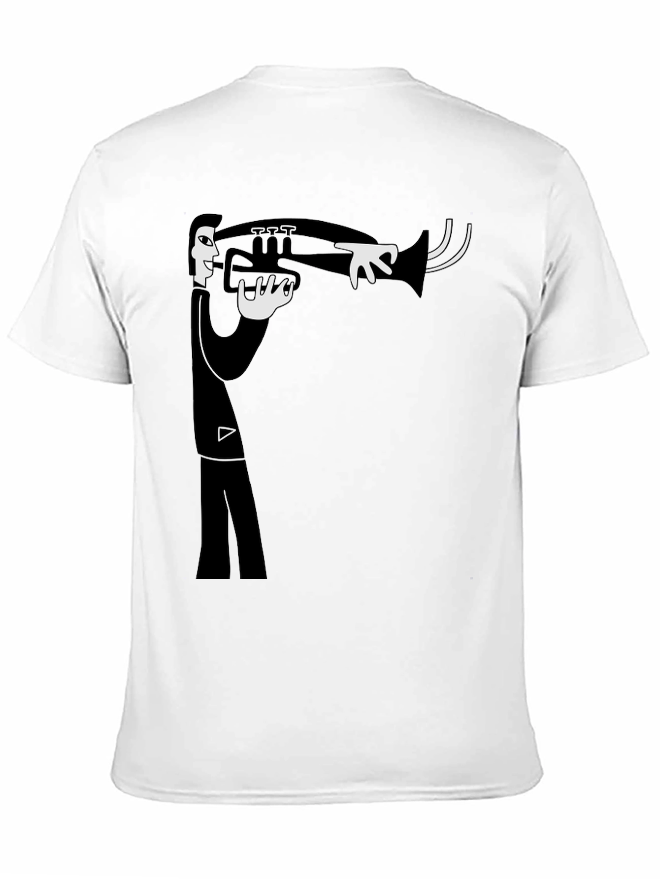 Black Jazz Musician Graphic T-Shirt - Black Cotton Tee view 11