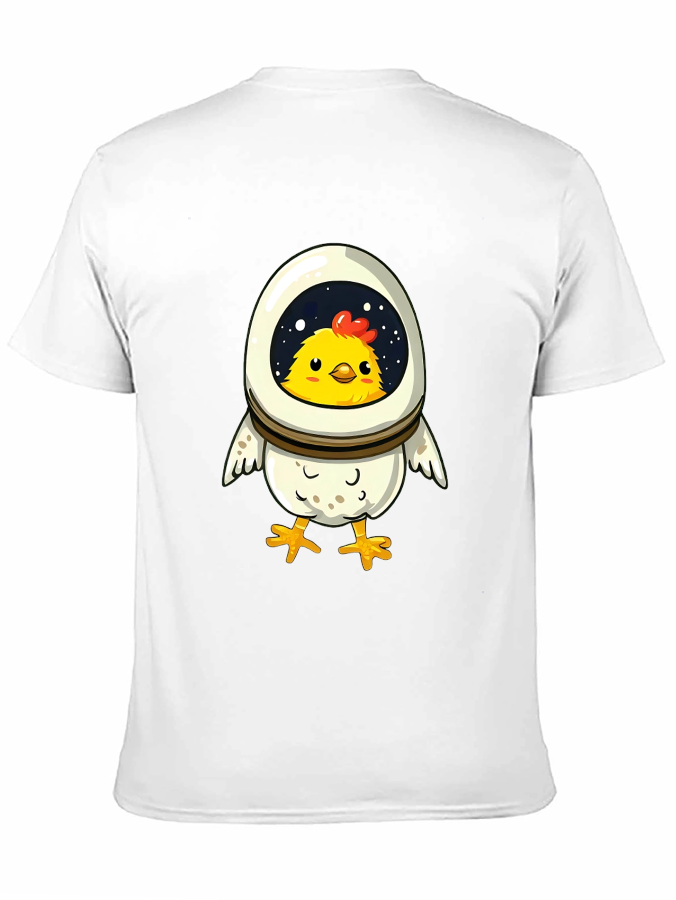 Black Astronaut Chicken T-Shirt - Fun Space Design view 11