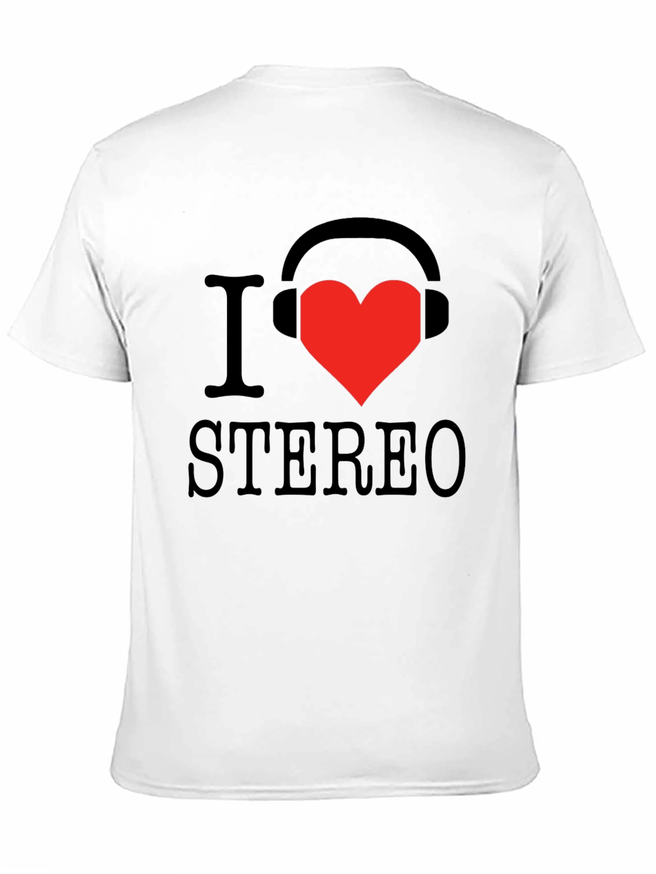 Black I Love Stereo T-Shirt | Music Lover Tee view 11