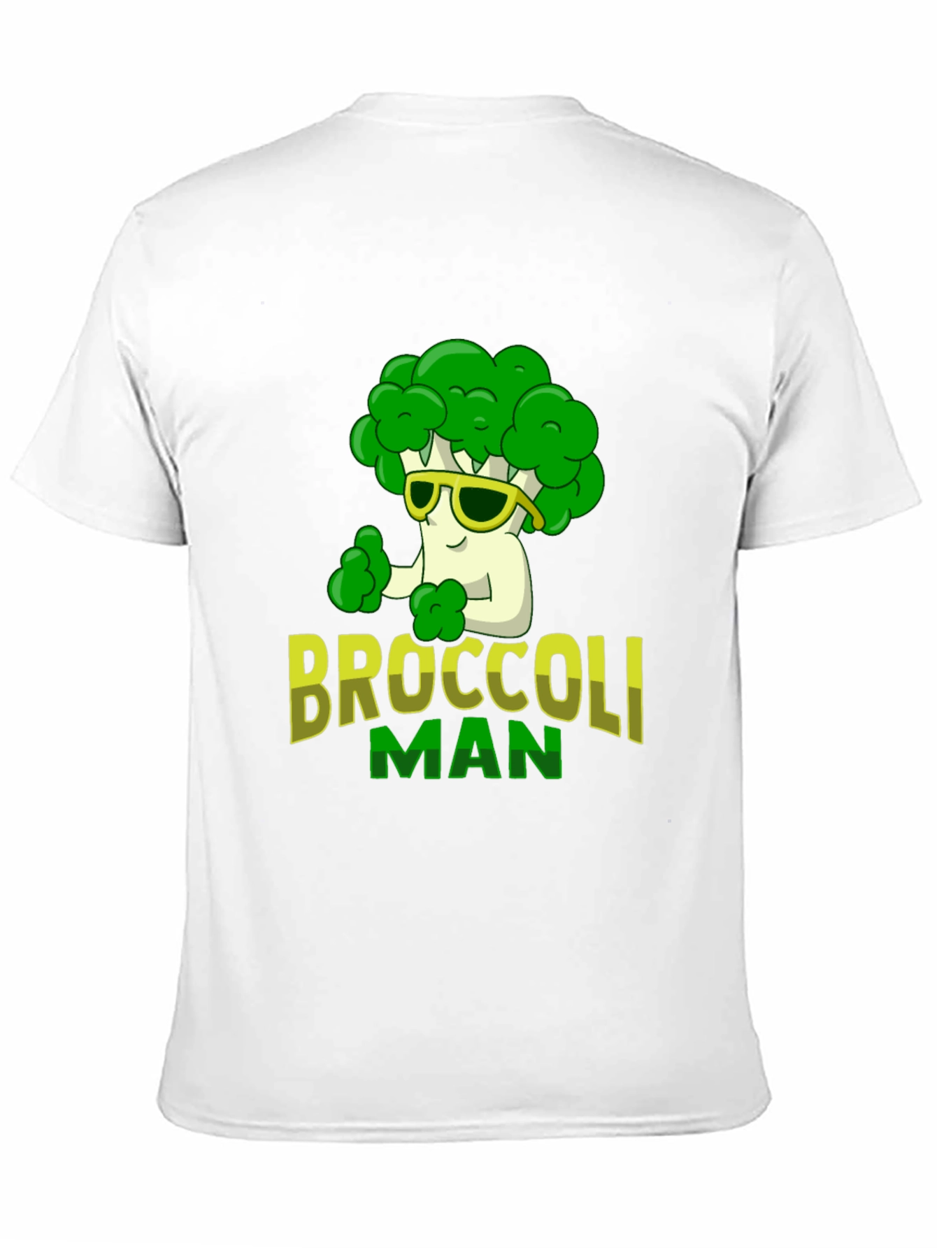 Black Broccoli Man Graphic T-Shirt - Funny Veggie Tee view 11