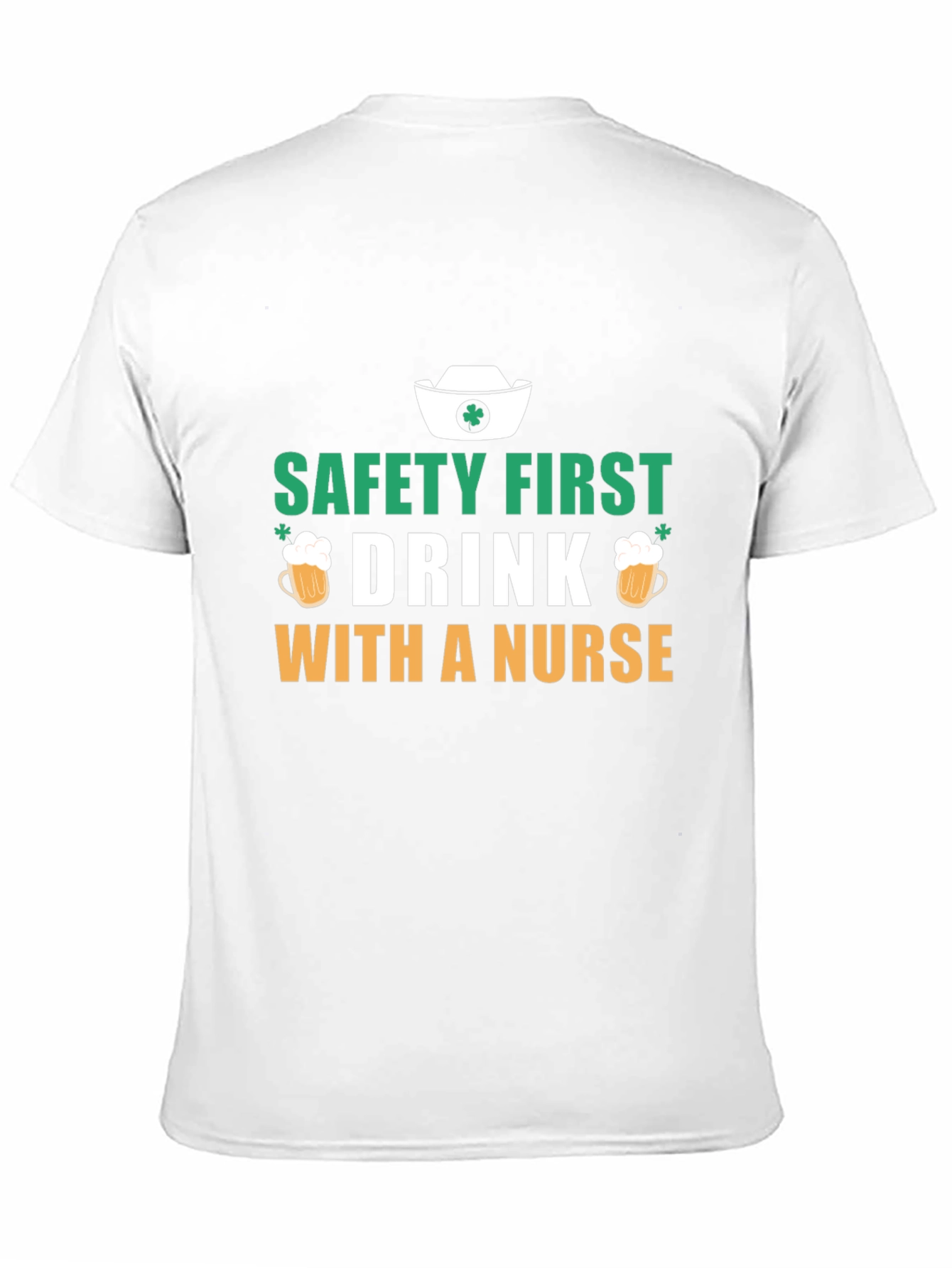 Black Safety First Drink with a Nurse Black T-Shirt view 11