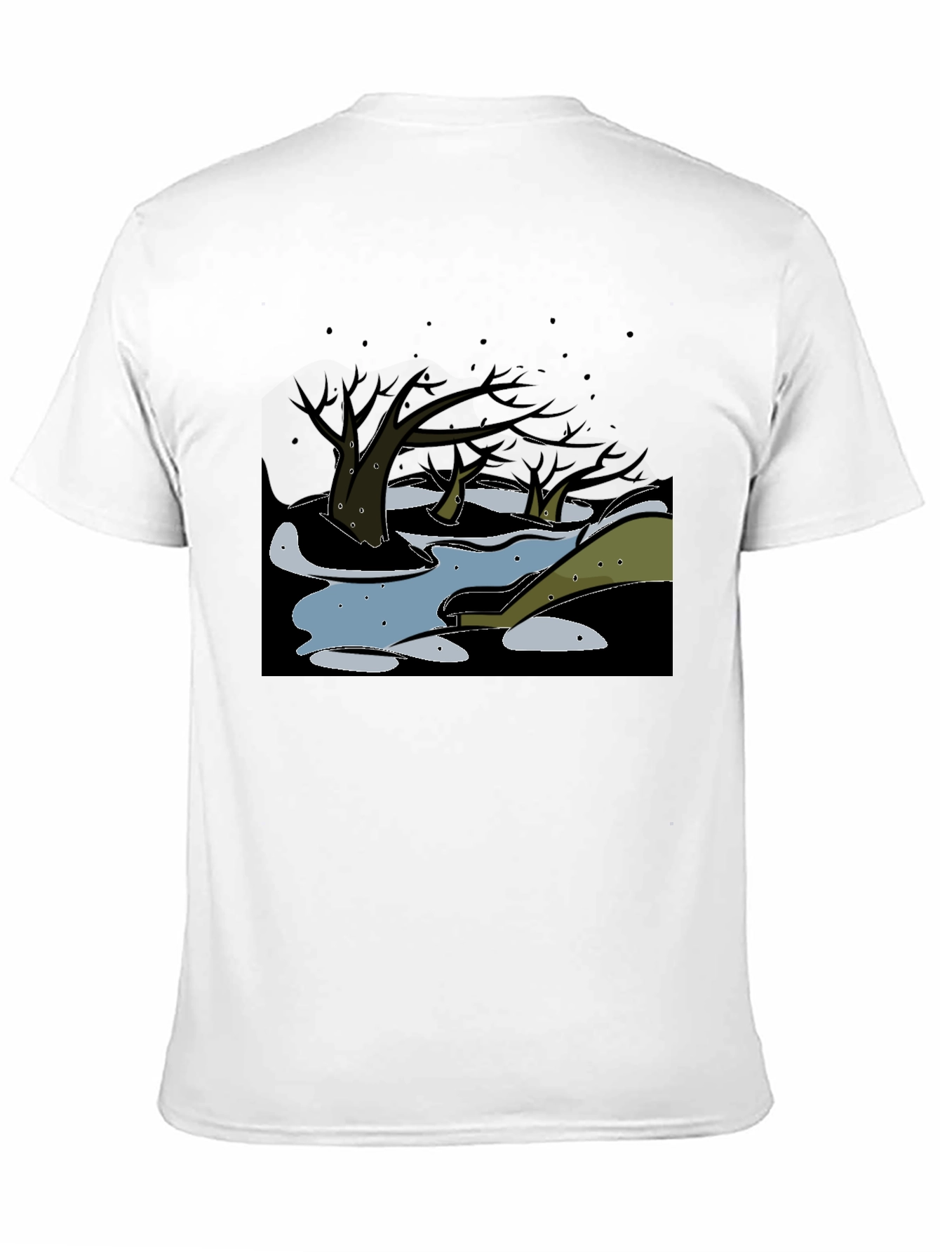 Black Dark Swamp Graphic Tee - Unique Design view 11
