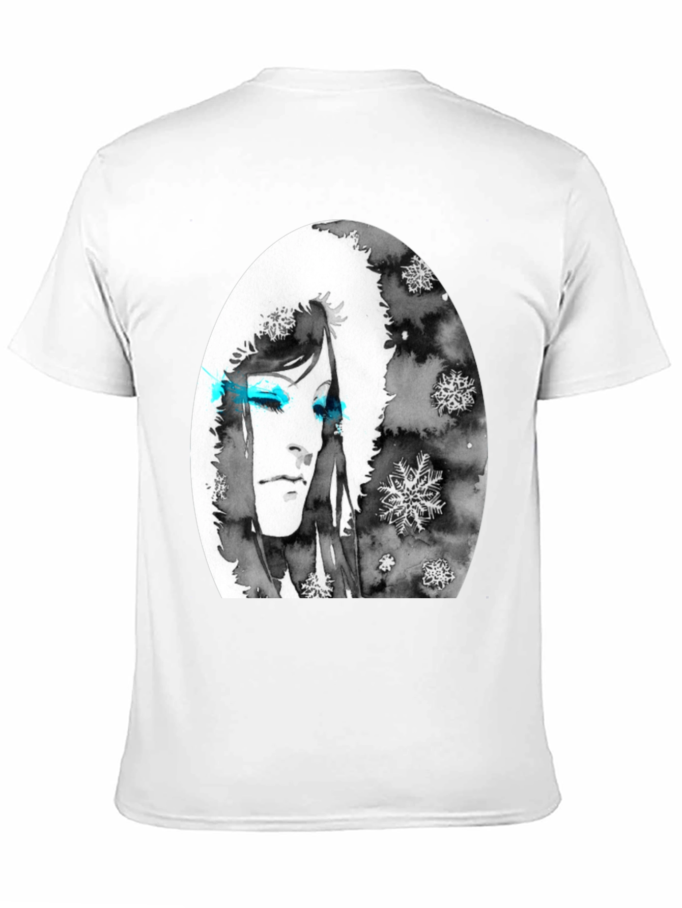 Black Winter Woman Graphic Tee - Soft Black Cotton view 11