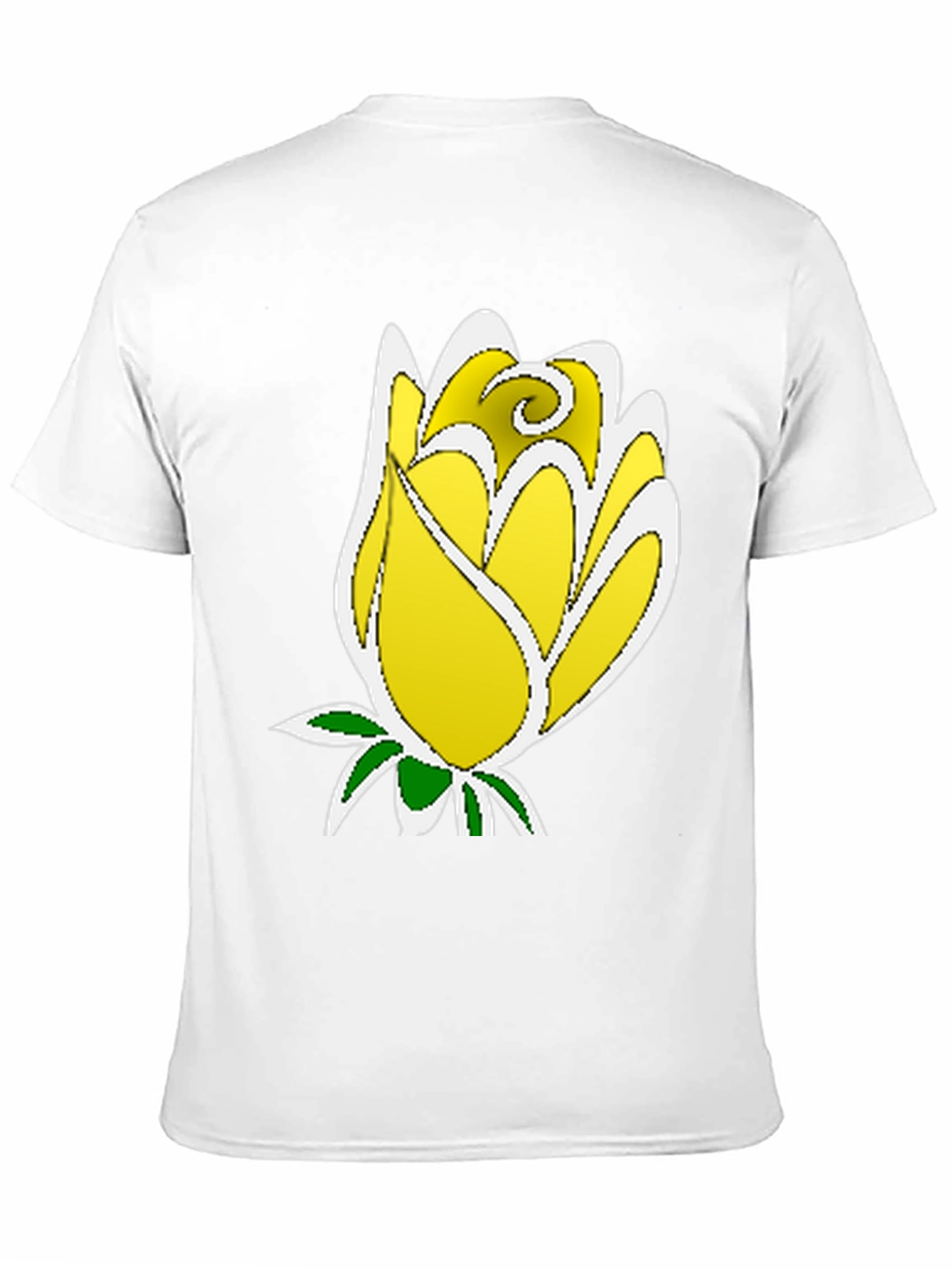 Black Yellow Rose Graphic Tee - Stylish Men's Black T-Shirt view 11