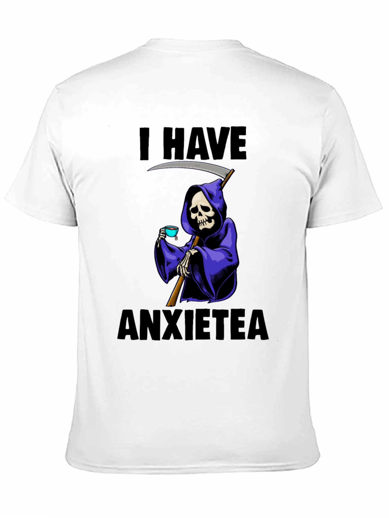 Black I Have Anxietea Grim Reaper T-Shirt view 11