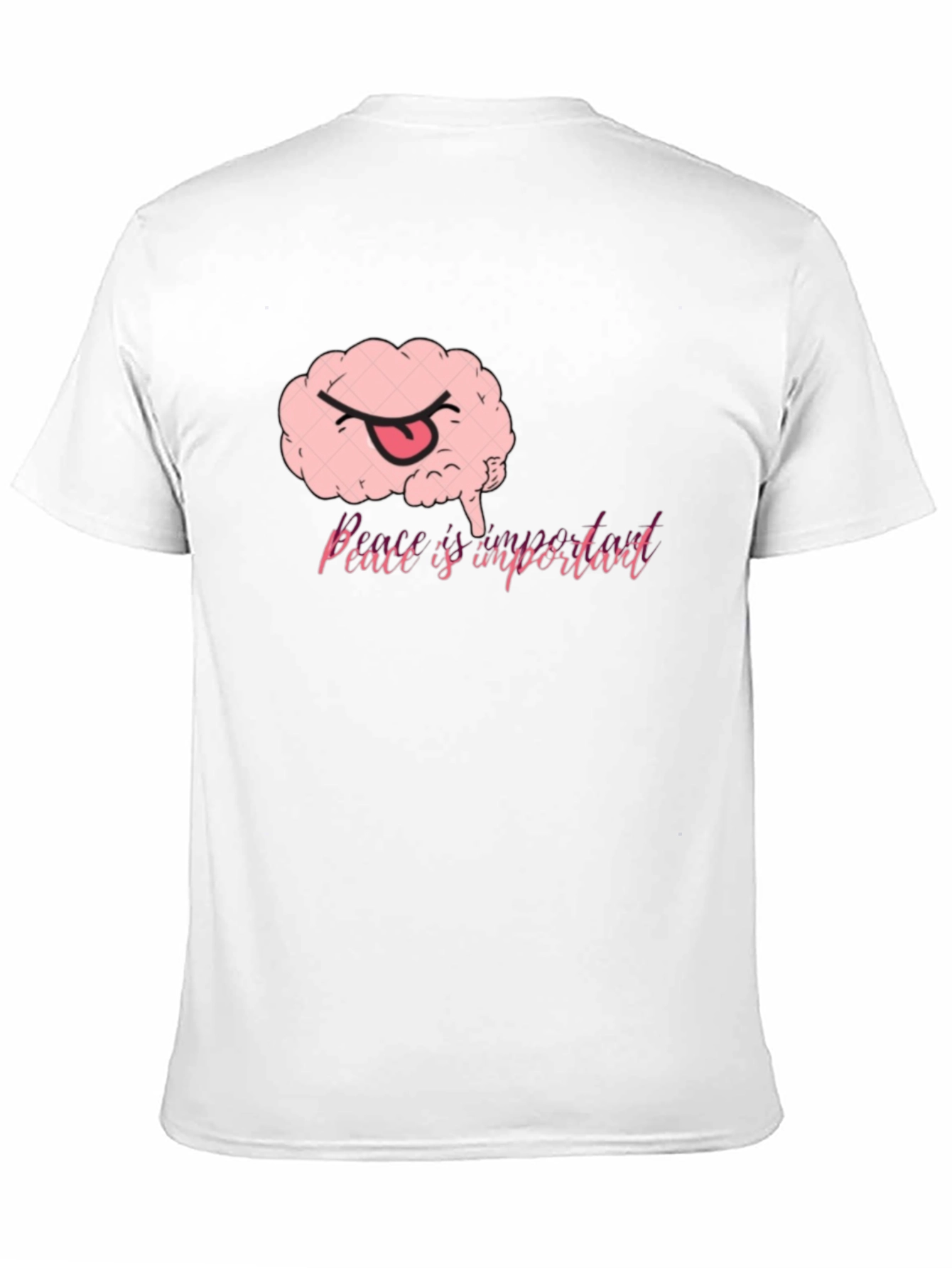 Black Peace Brain T-Shirt - Men's Black Tee view 11