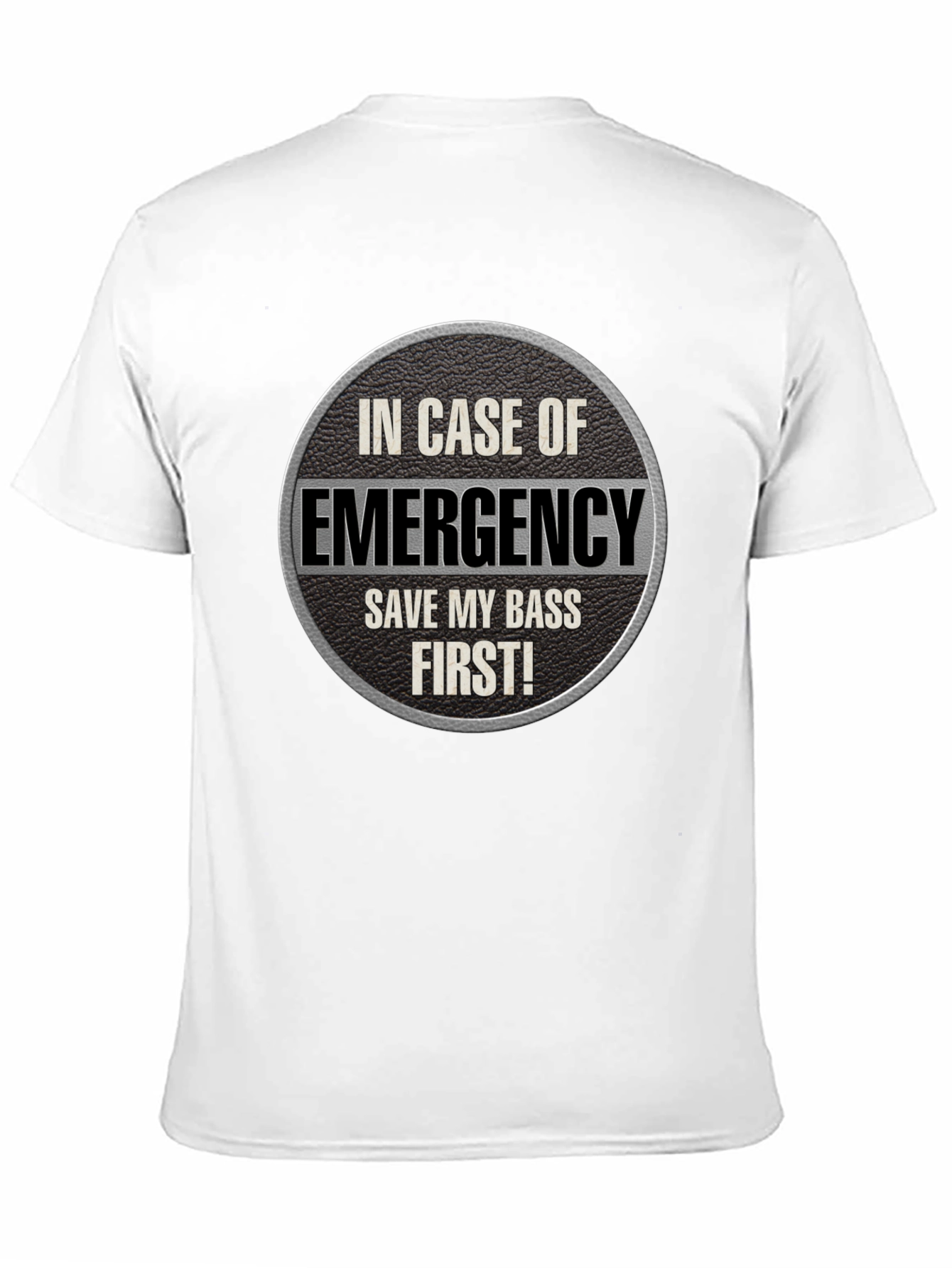 Black Emergency Save My Bass First T-Shirt view 11