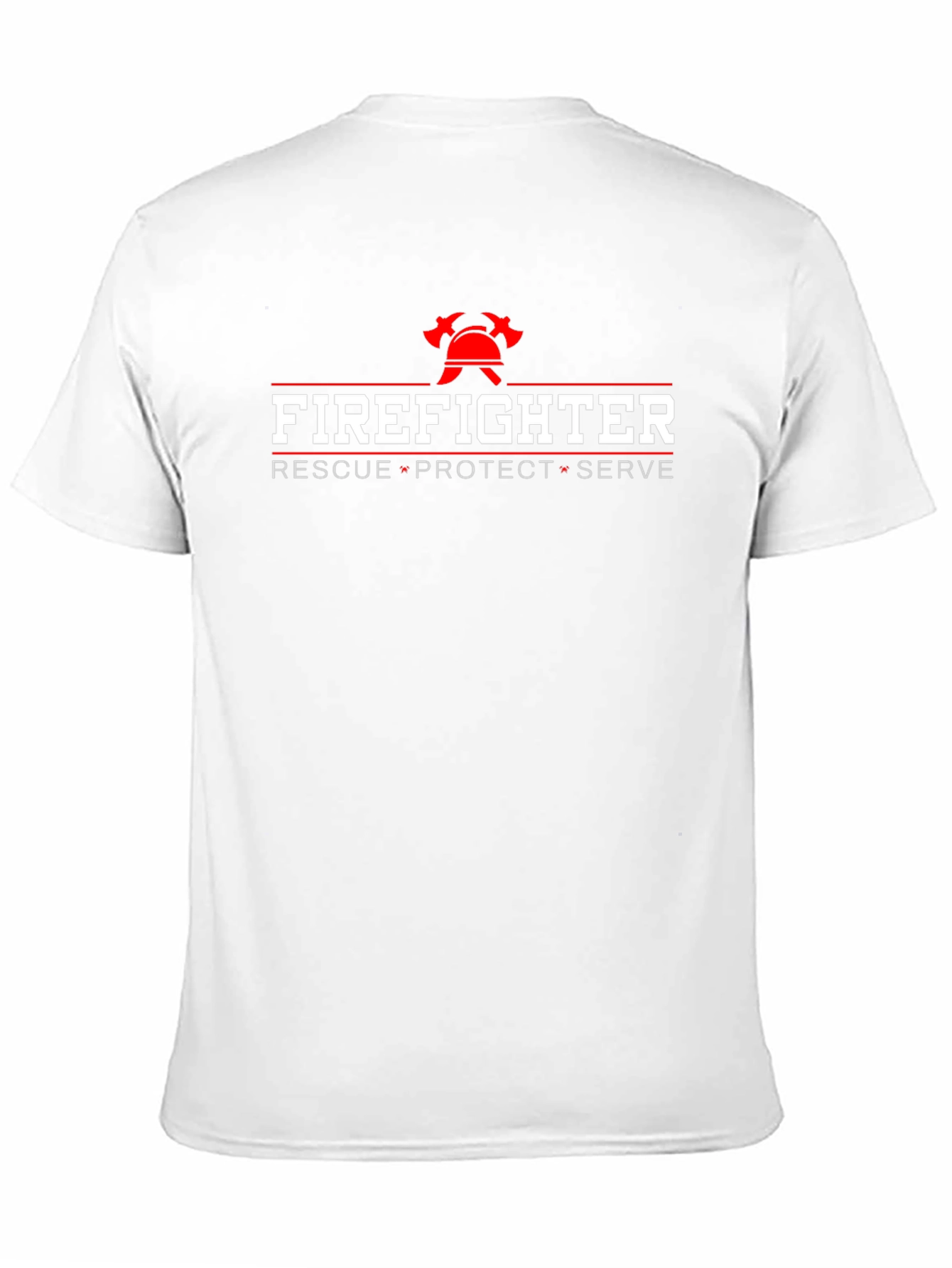Black Firefighter Rescue Protect Serve T-Shirt view 11