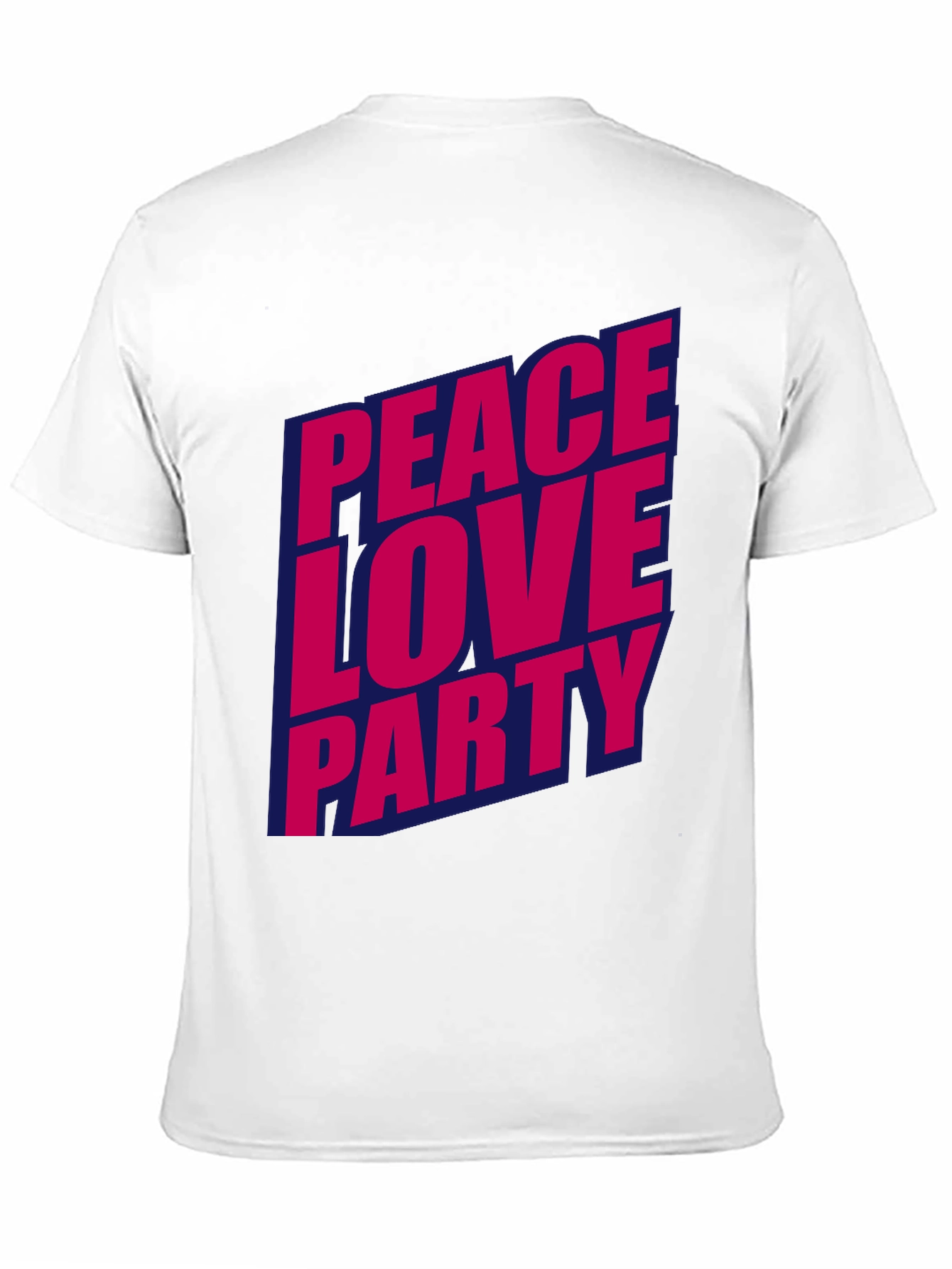 Black Peace Love Party Graphic Tee - Stylish Crew Neck T-Shirt view 11
