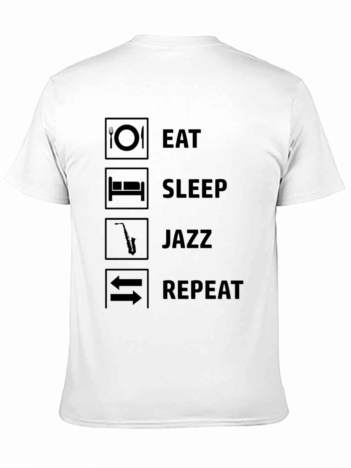 Black Eat Sleep Jazz Repeat Graphic T-Shirt view 11