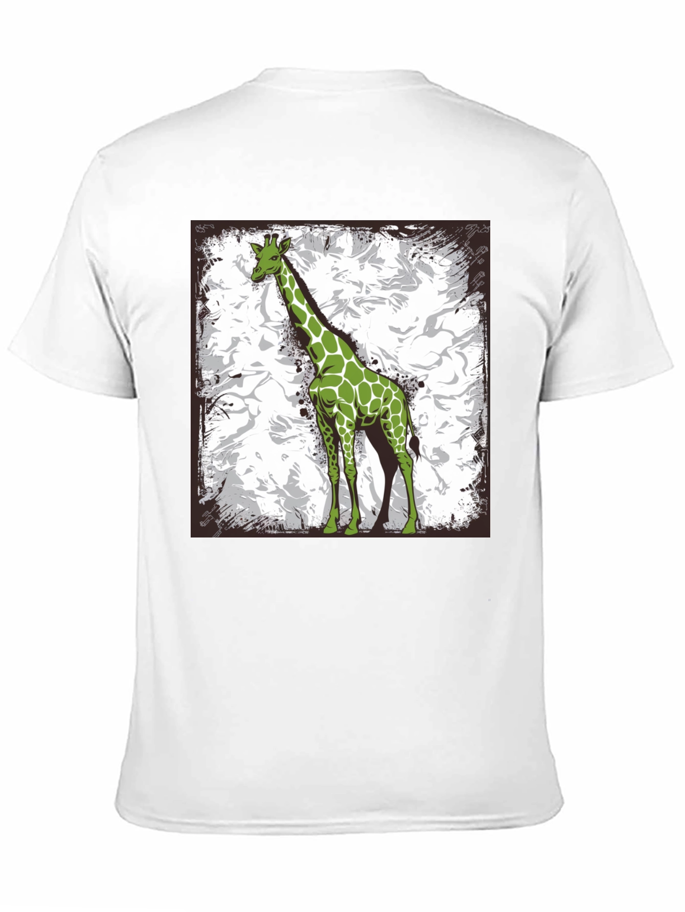 Black Green Giraffe Graphic Tee - Stylish Animal Print Shirt view 11
