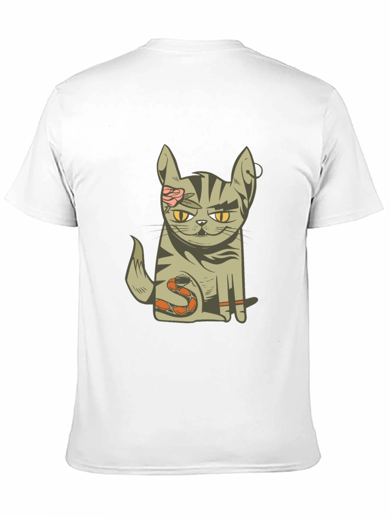 Black Zombie Cat T-Shirt - Unique Graphic Tee view 11