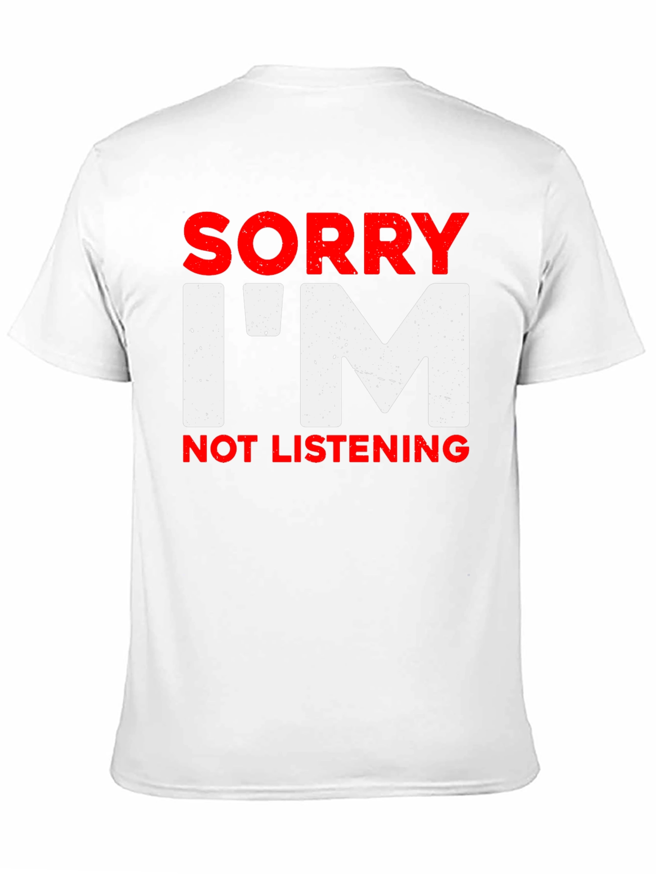 Black Sorry I'm Not Listening Graphic T-Shirt view 11