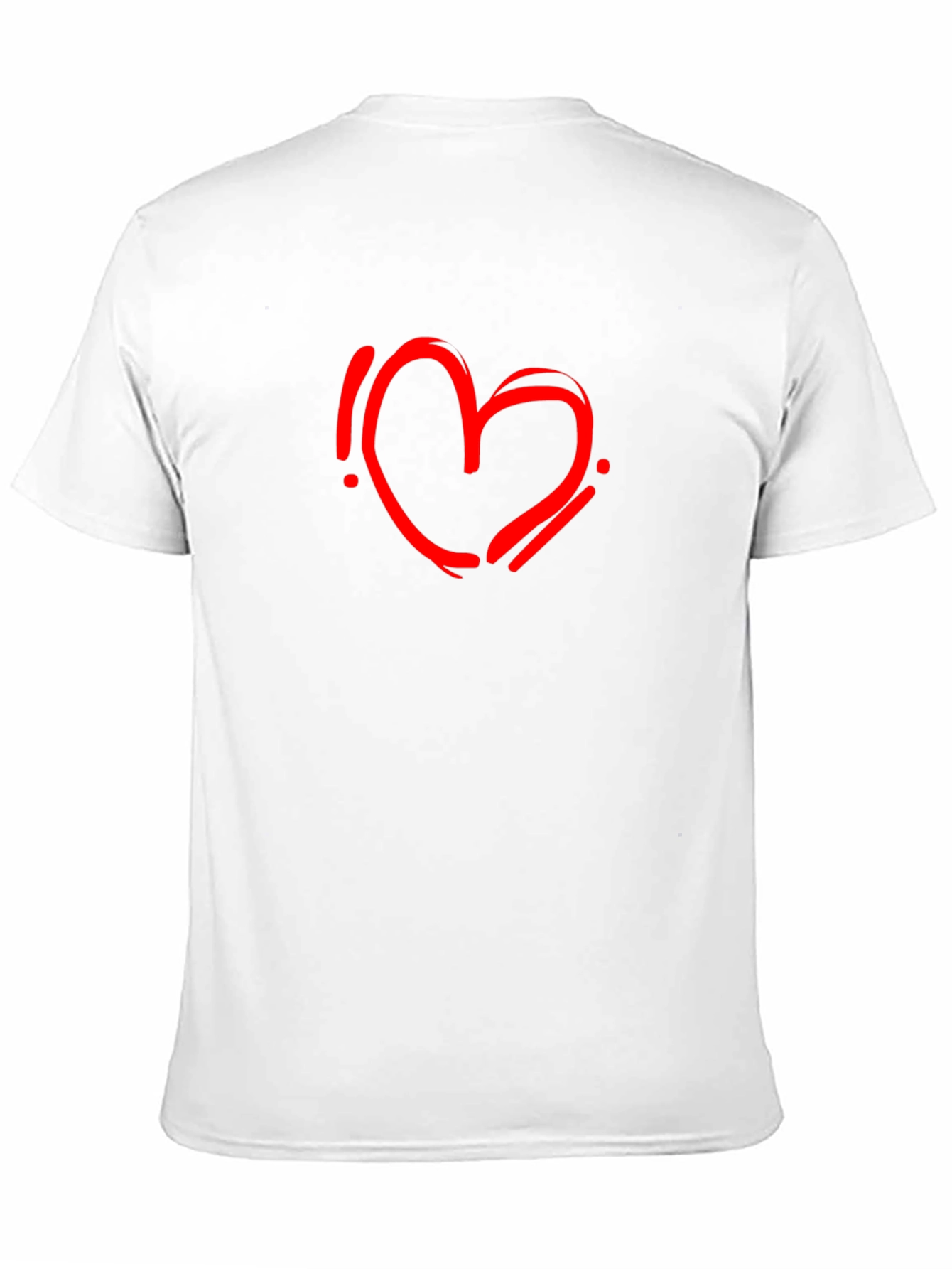 Black Black T-Shirt with Red Heart Graphic view 11