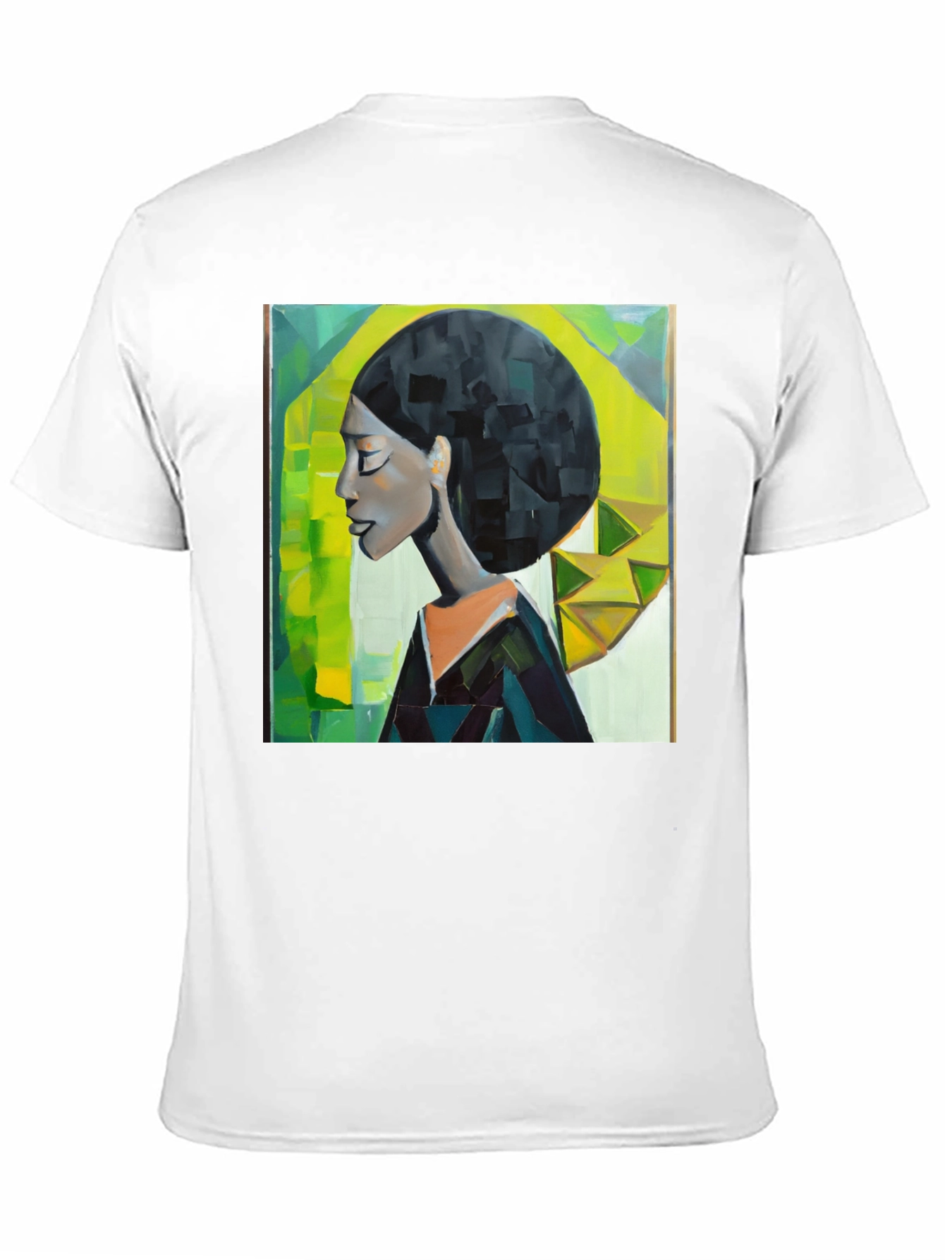 Black Artistic Afro Woman Graphic Tee - Black view 11