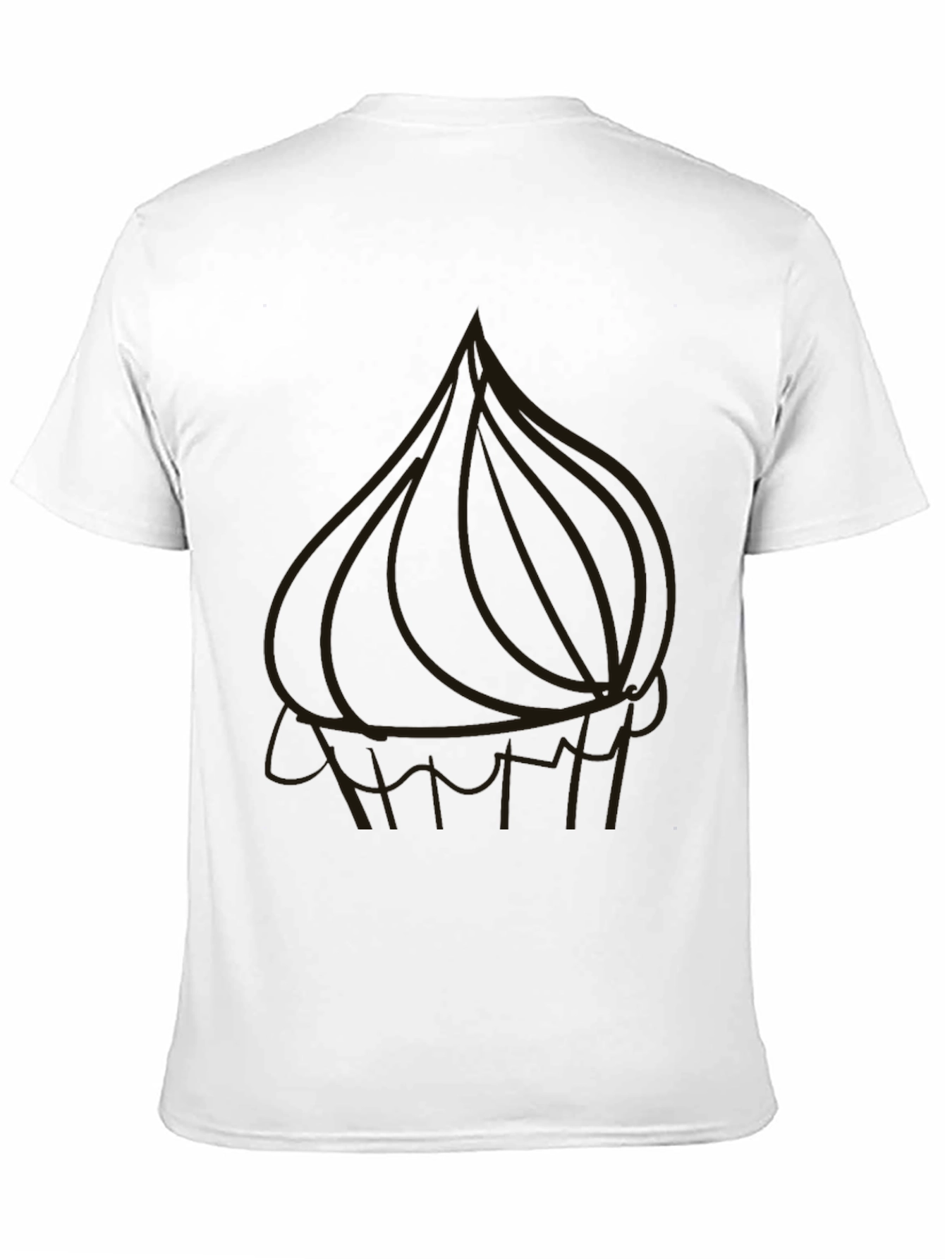 Black Men's Black Graphic T-Shirt - Onion Design view 11
