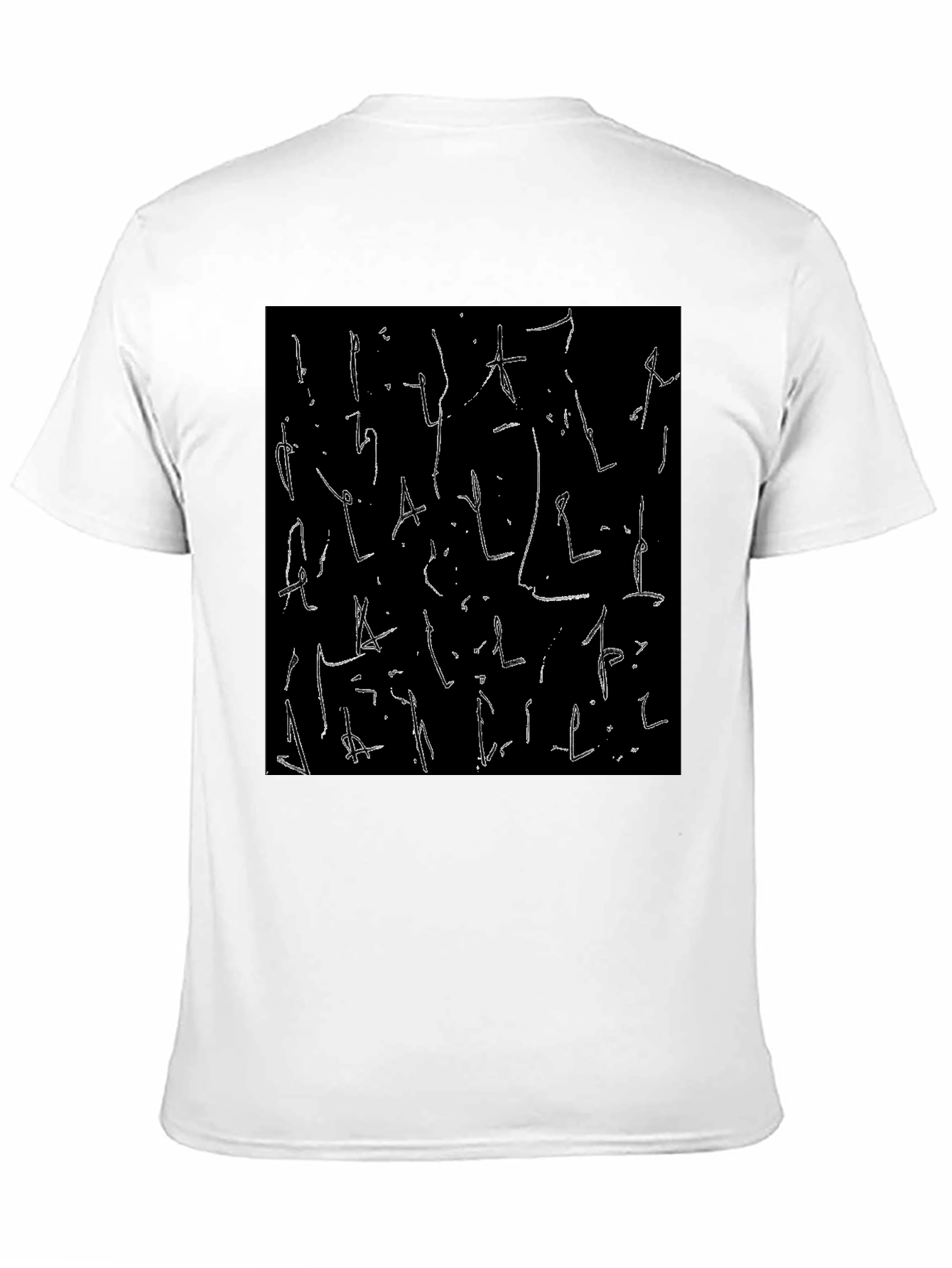 Black Abstract Graphic Print Black T-Shirt view 11