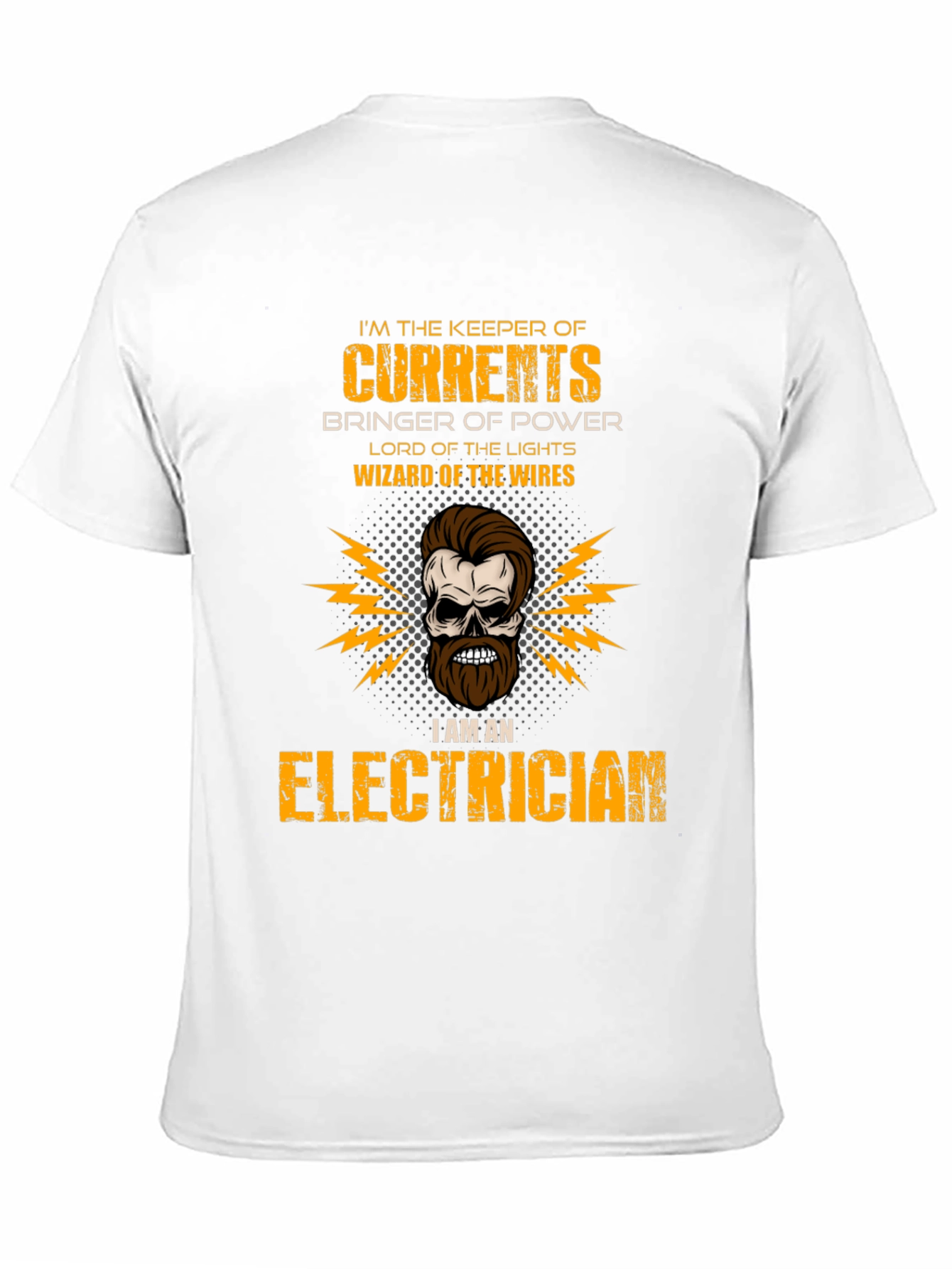 Black Electrician Skull T-Shirt - Keeper of Currents view 11
