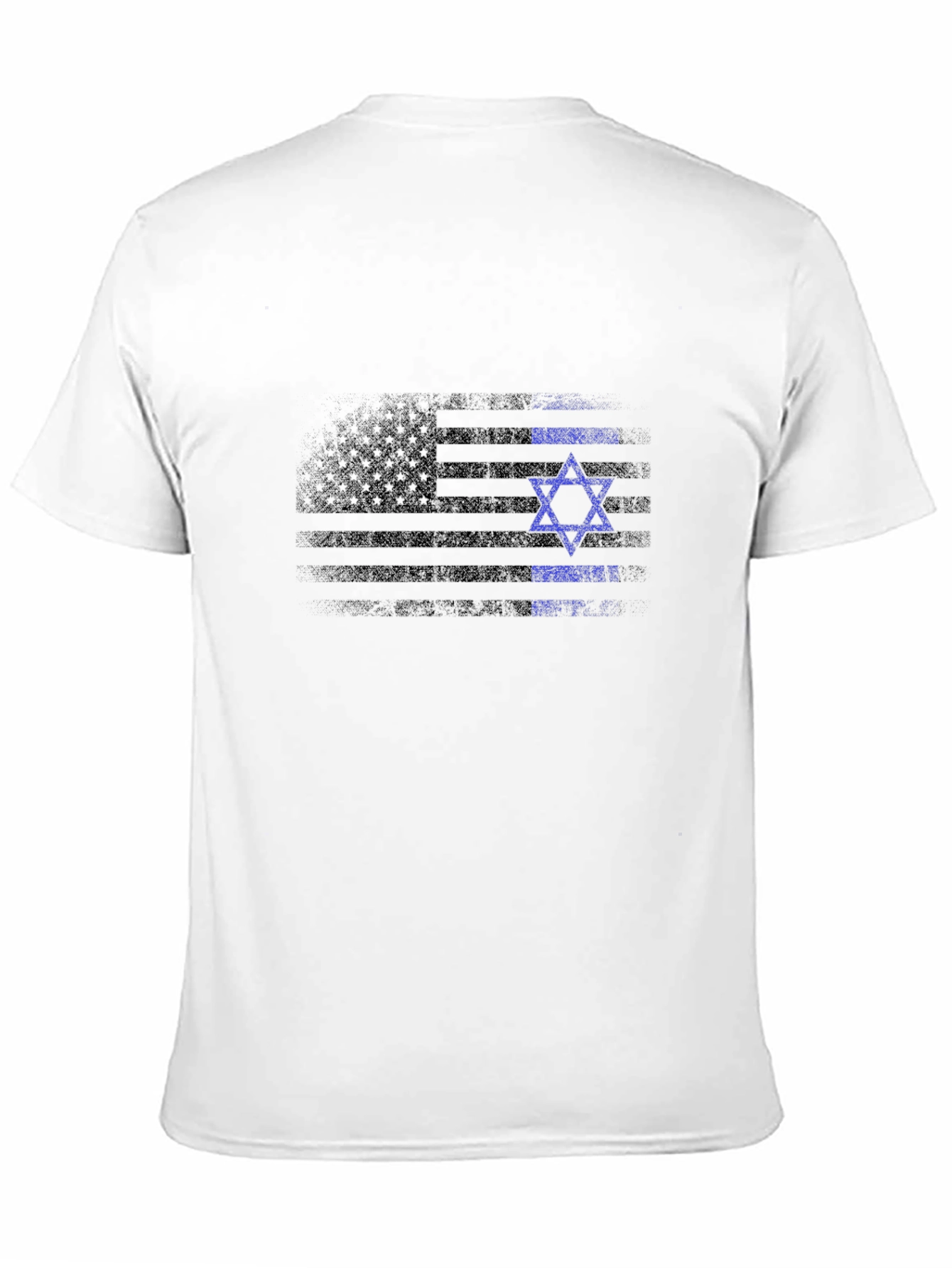 Black USA Israel Flag Graphic T-Shirt view 11