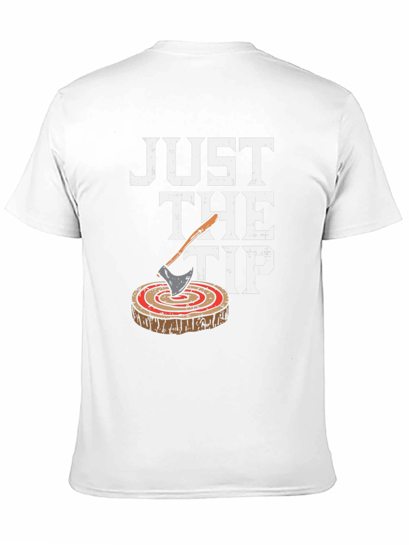 Black Just The Tip Axe Throwing Humor T-Shirt view 11