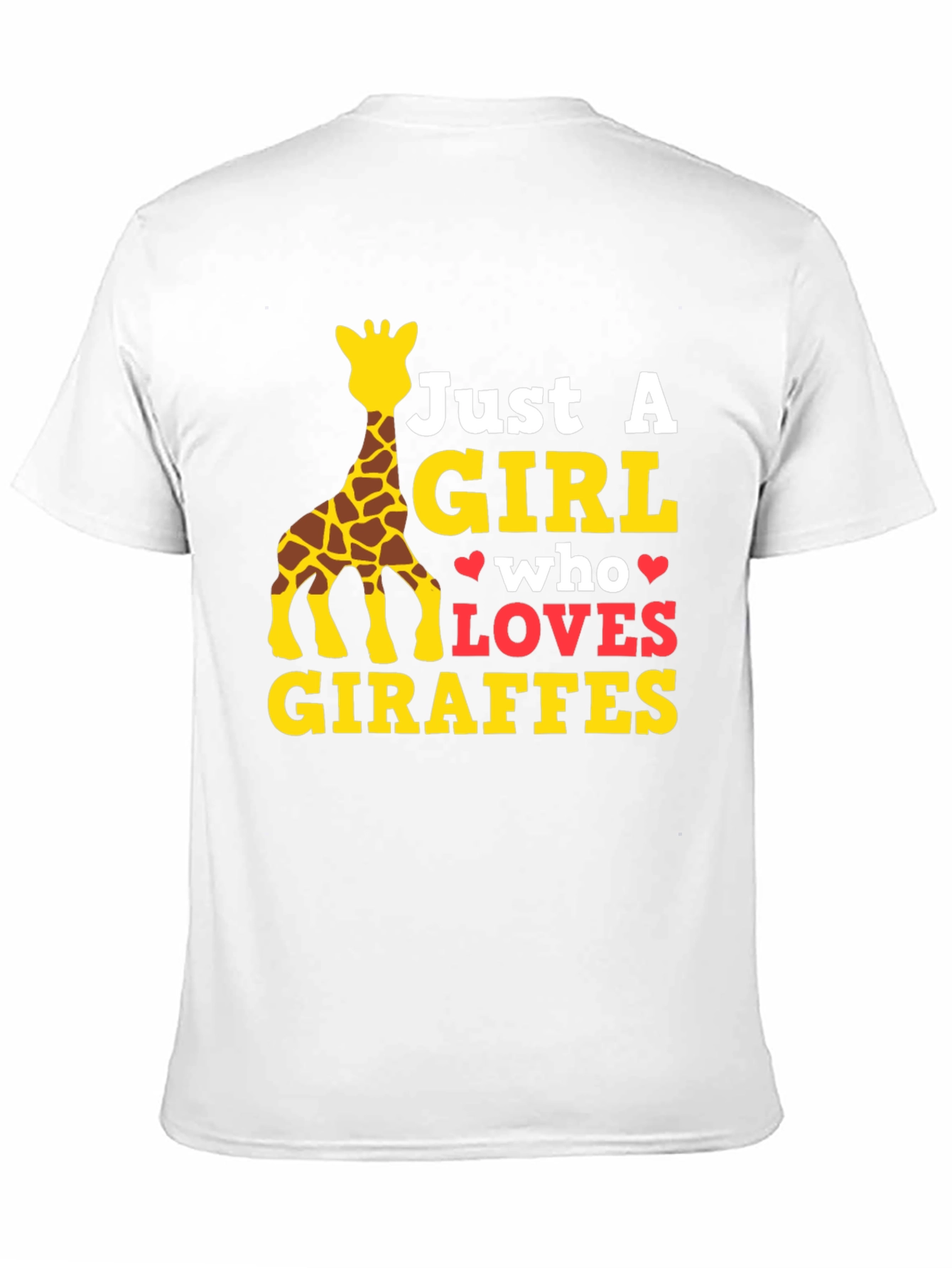 Black Just A Girl Who Loves Giraffes T-Shirt view 11