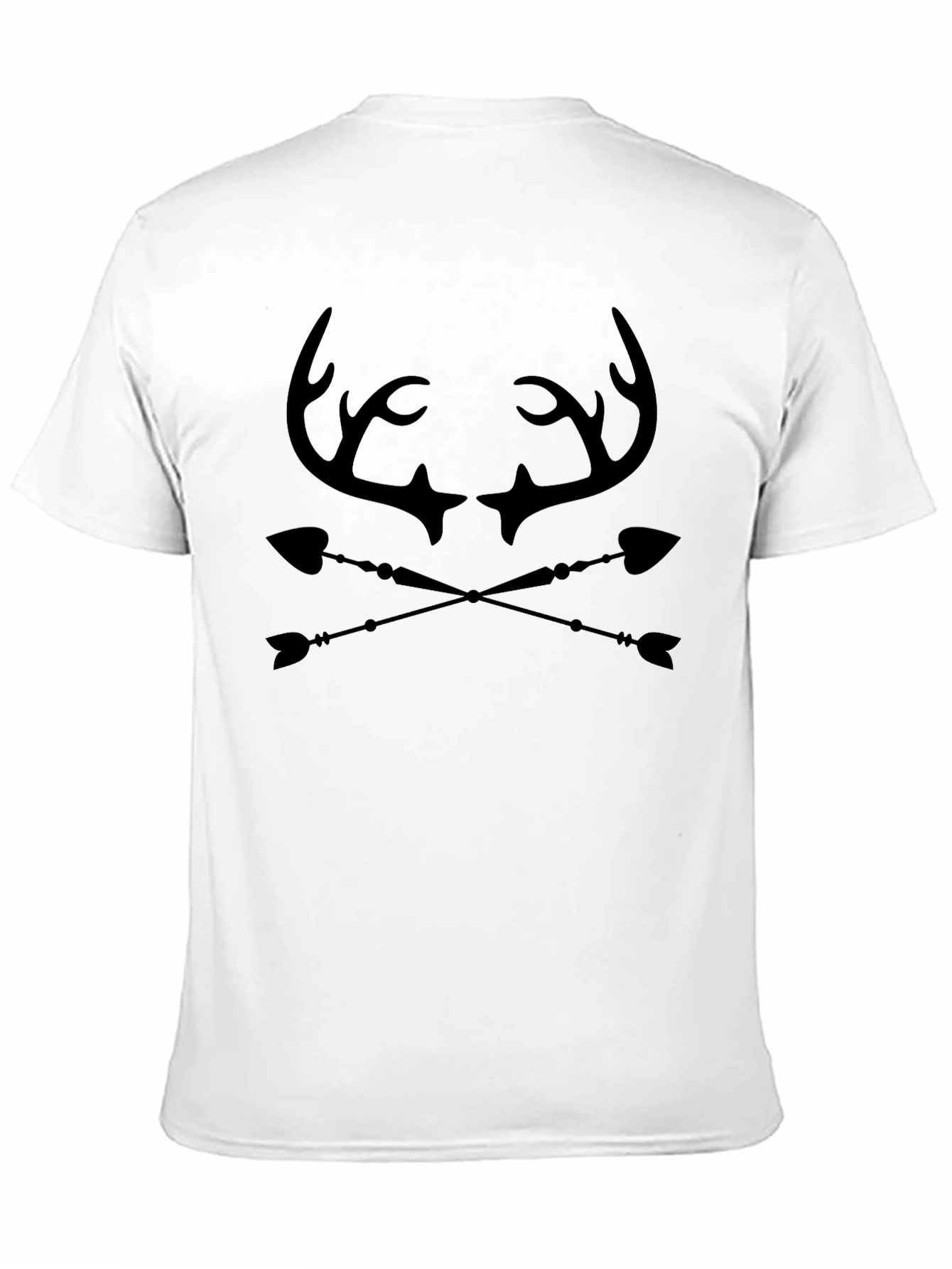 Black Antler & Arrow Graphic Tee - Black Cotton view 11