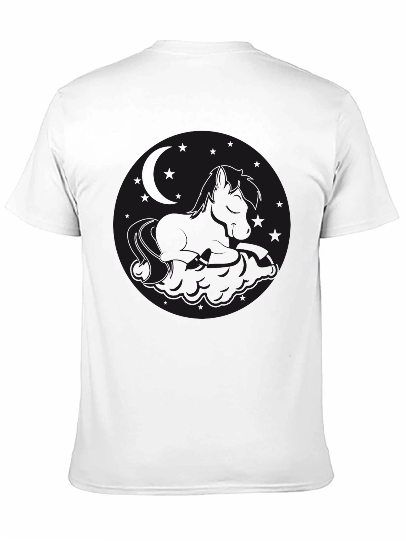 Black Black Graphic Tee - Round Design view 11