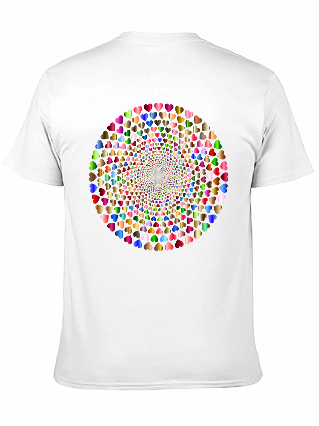Black Heart Mandala Tee - Colorful Geometric Graphic T-Shirt view 11