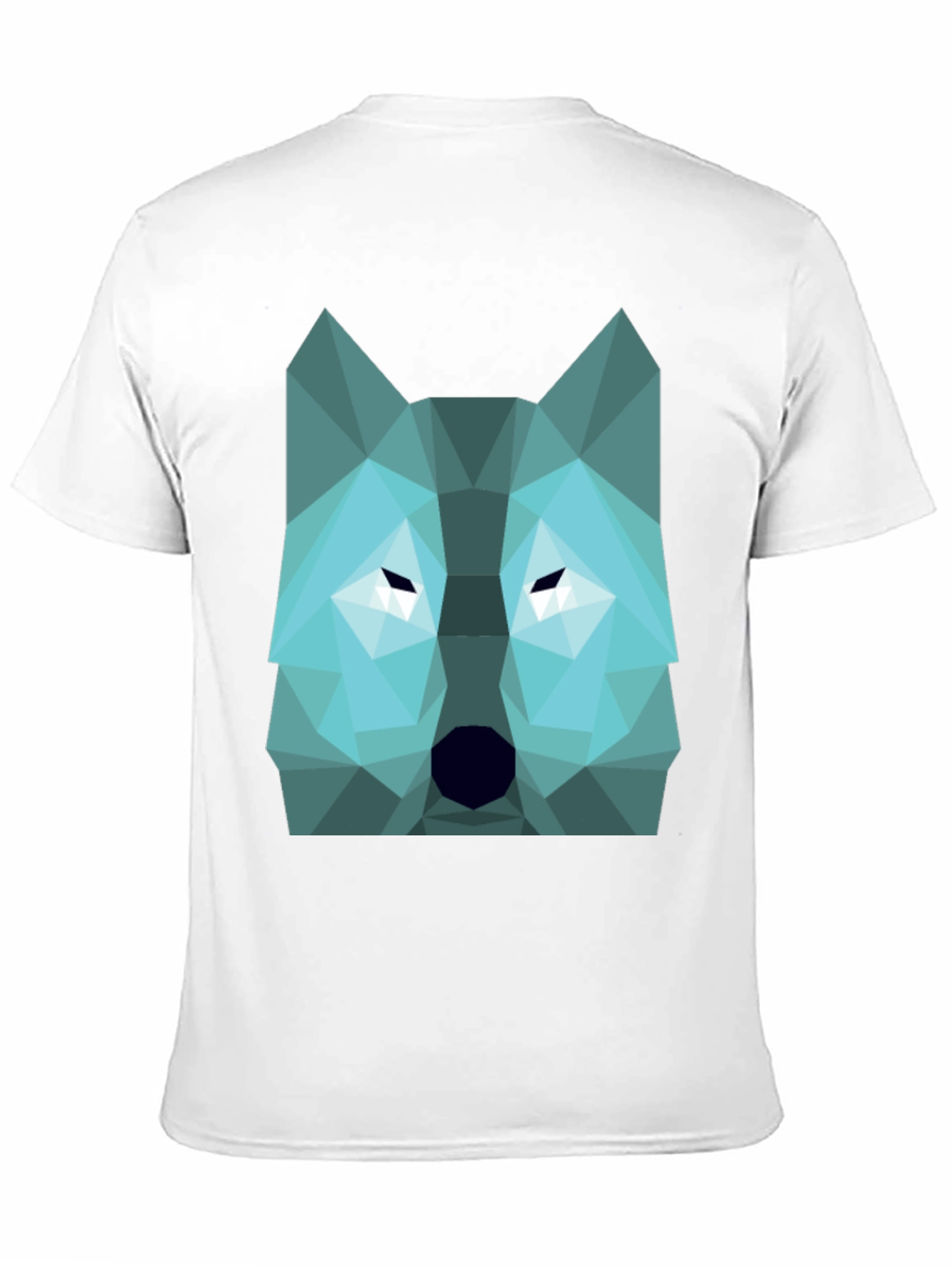 Black Geometric Wolf Graphic Print Tee - Black view 11