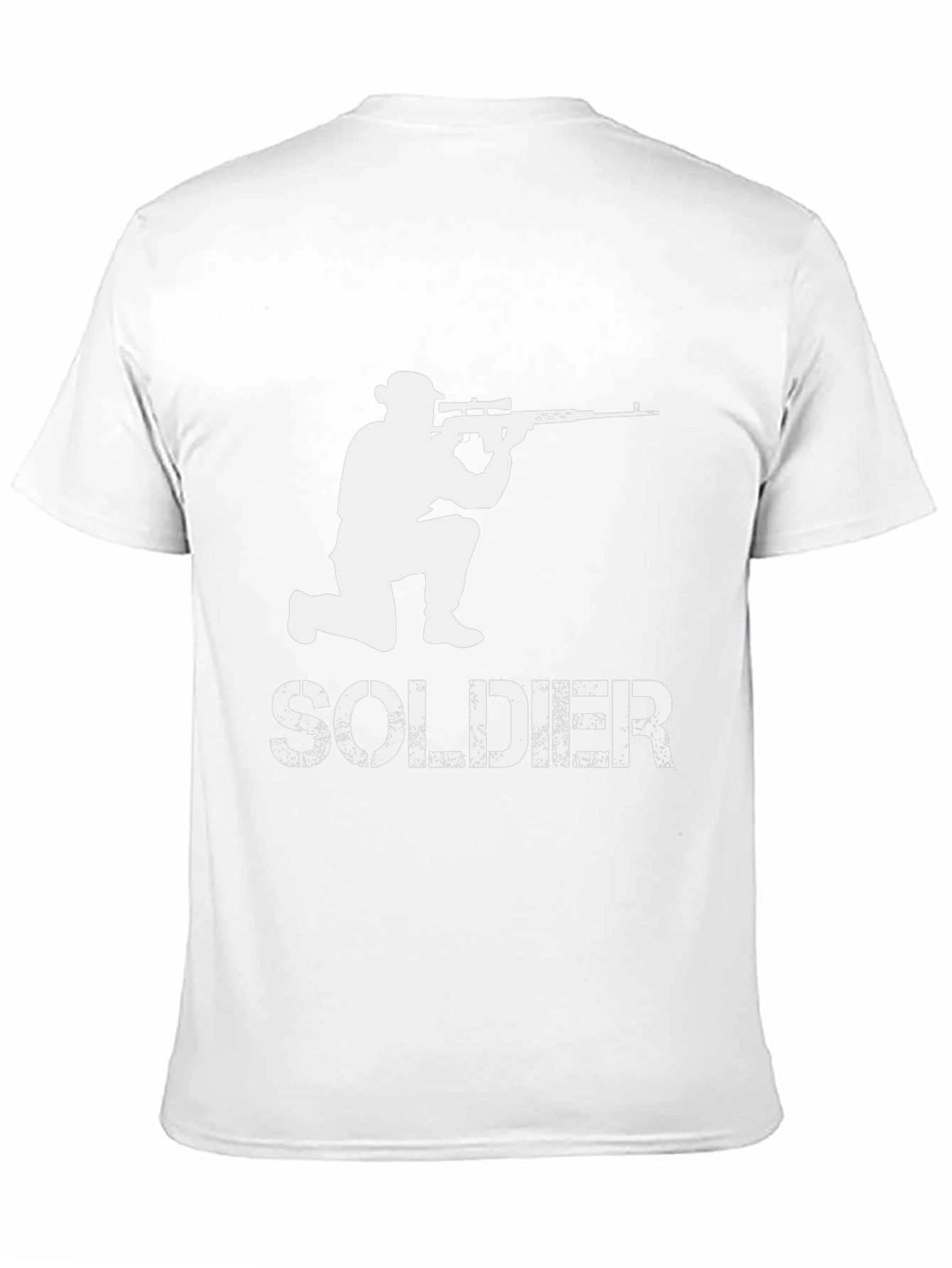 Black Soldier Sniper Graphic Tee - Black Cotton T-Shirt view 11