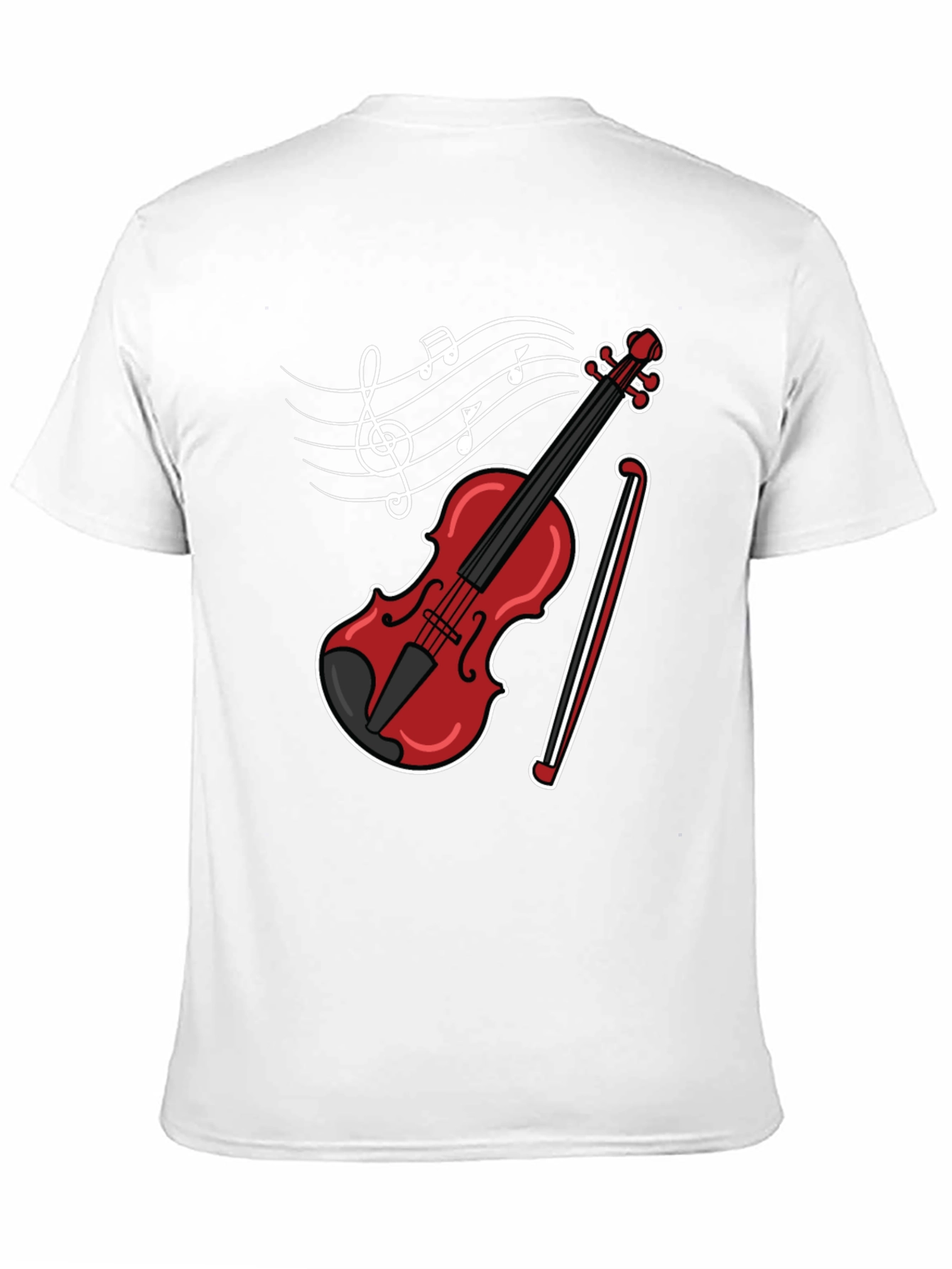 Black Musical Violin Graphic T-Shirt view 11