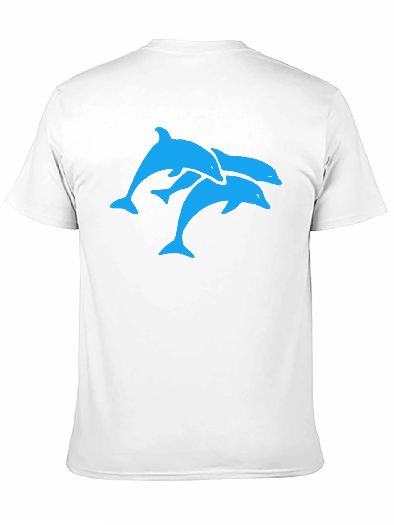 Black Dolphin Trio Graphic Tee - Black Cotton T-Shirt view 11