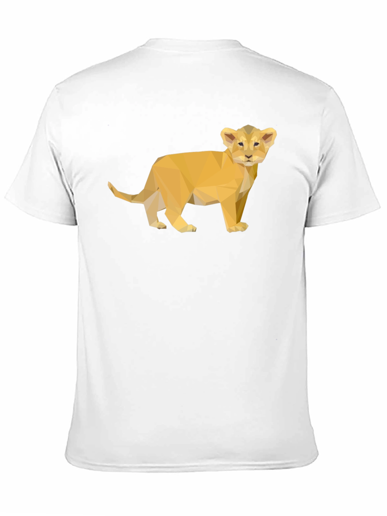 Black Geometric Lion Cub Tee - Stylish Black T-Shirt view 11