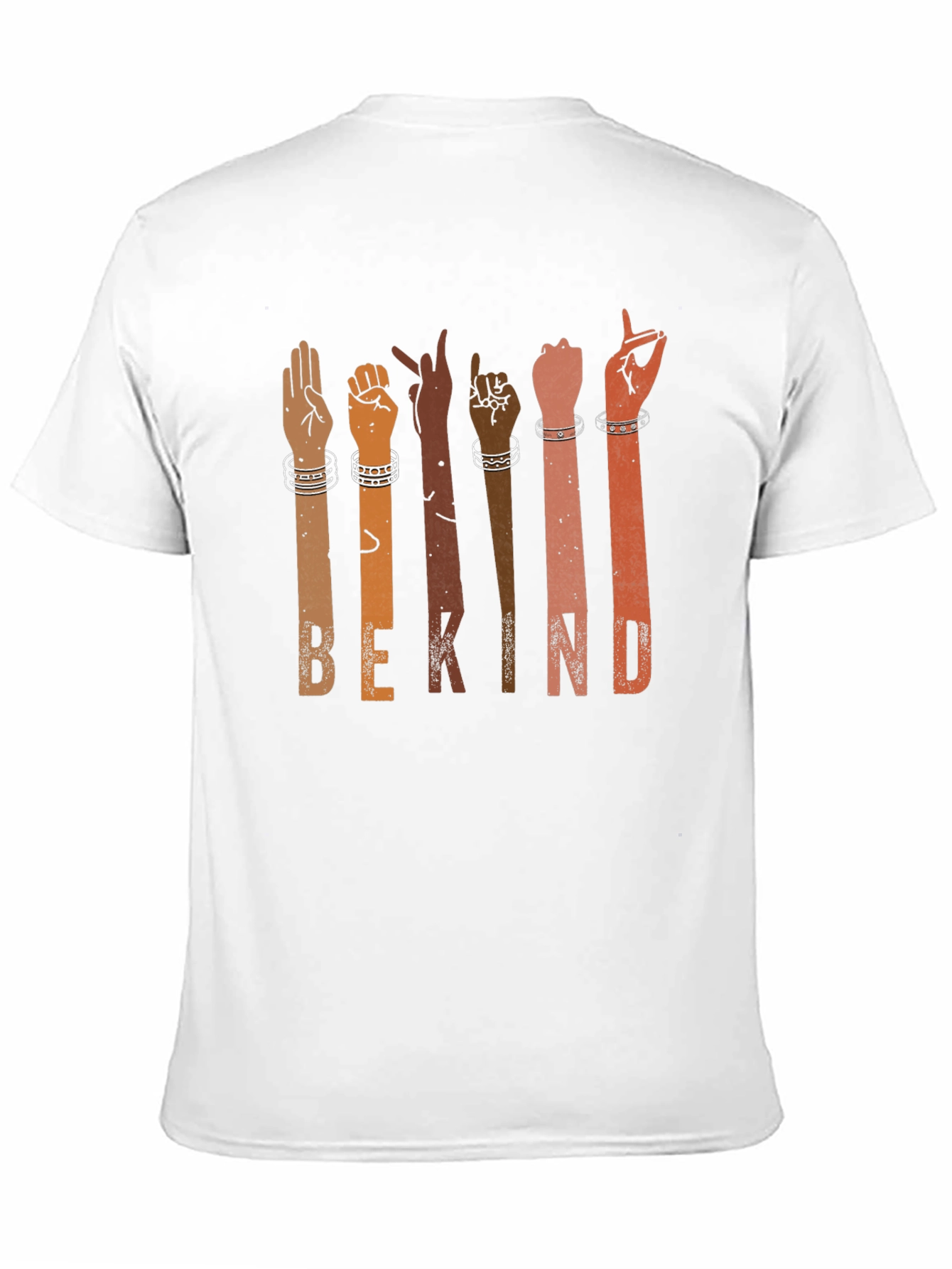 Black Be Kind Sign Language T-Shirt Black view 11