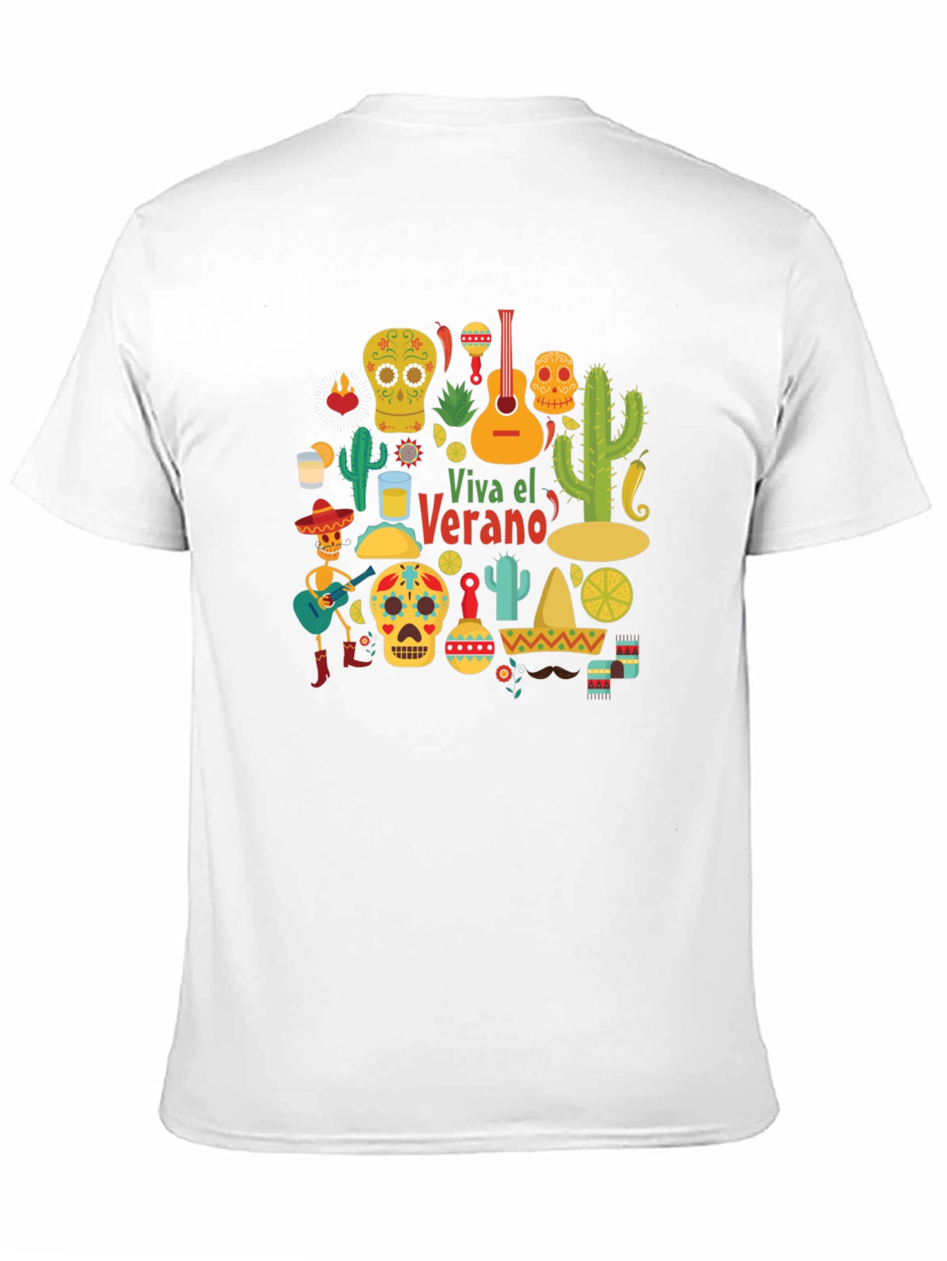 Black Viva El Verano T-Shirt, Summer Fiesta Tee view 11