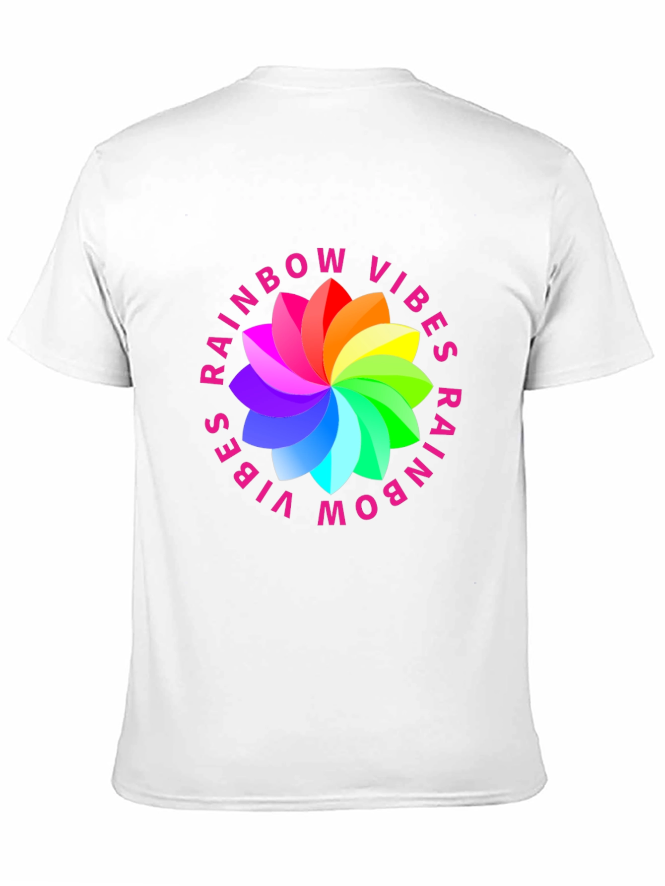 Black Rainbow Vibes Graphic Print T-Shirt - Stylish Comfort view 11