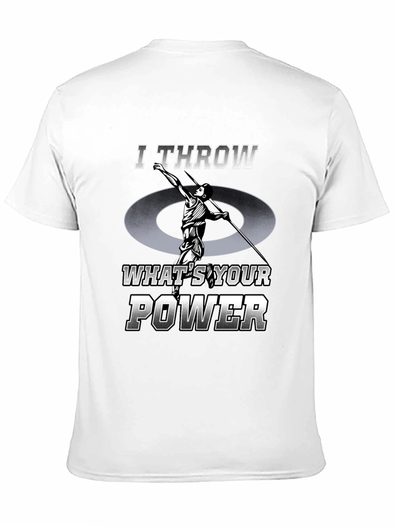Black I Throw What's Your Power T-Shirt - Athletic Tee view 11