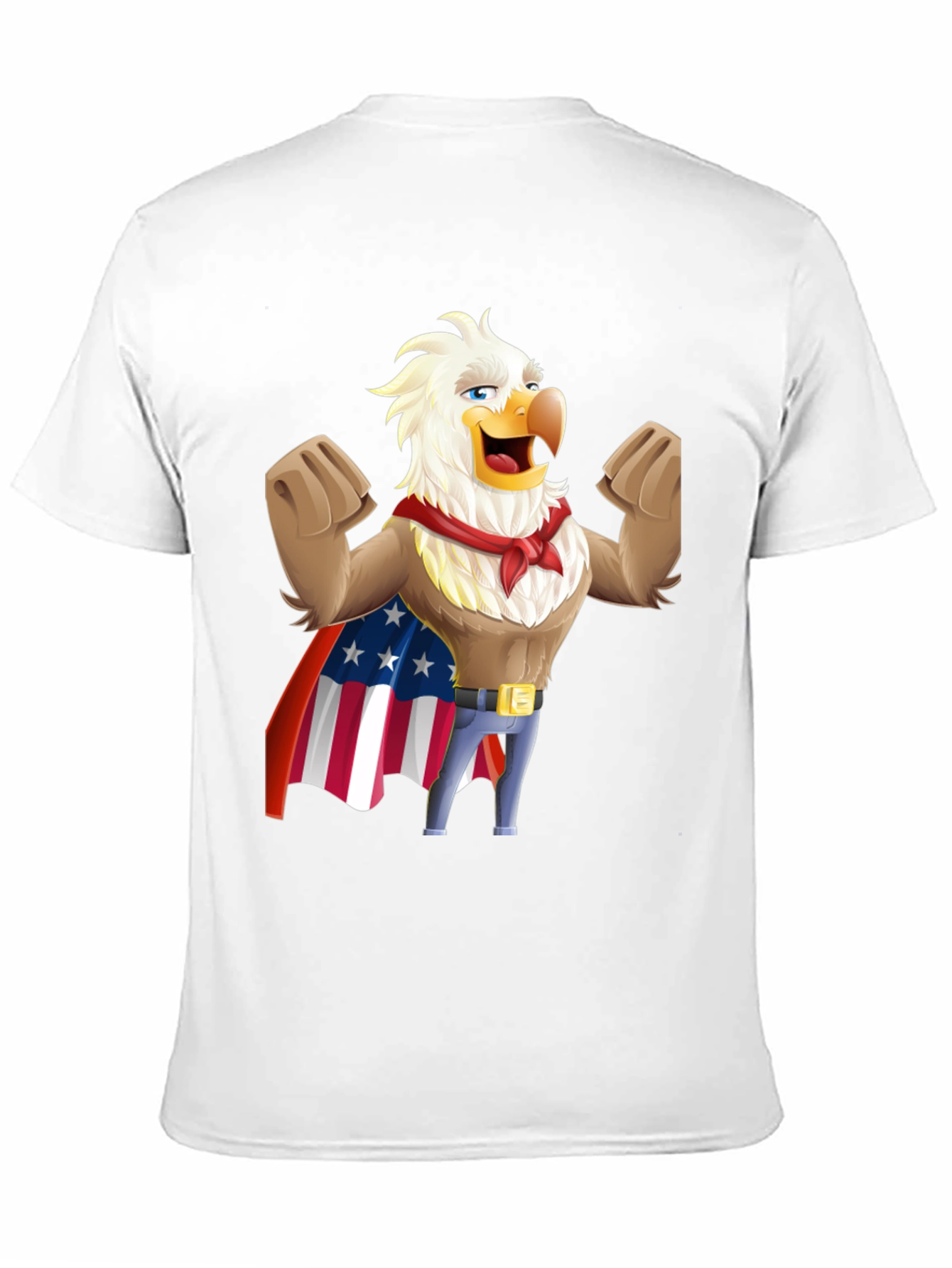 Black Patriotic Eagle Cartoon T-Shirt - USA Pride! view 11