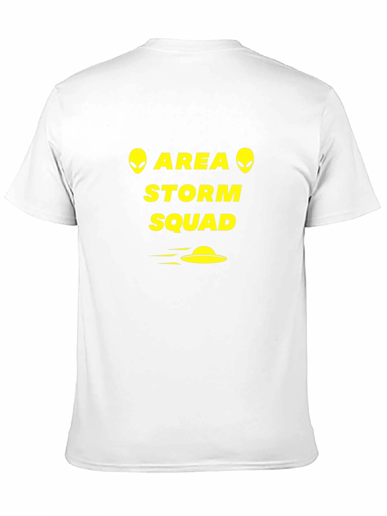 Black Area Storm Squad Alien UFO Graphic T-Shirt view 11
