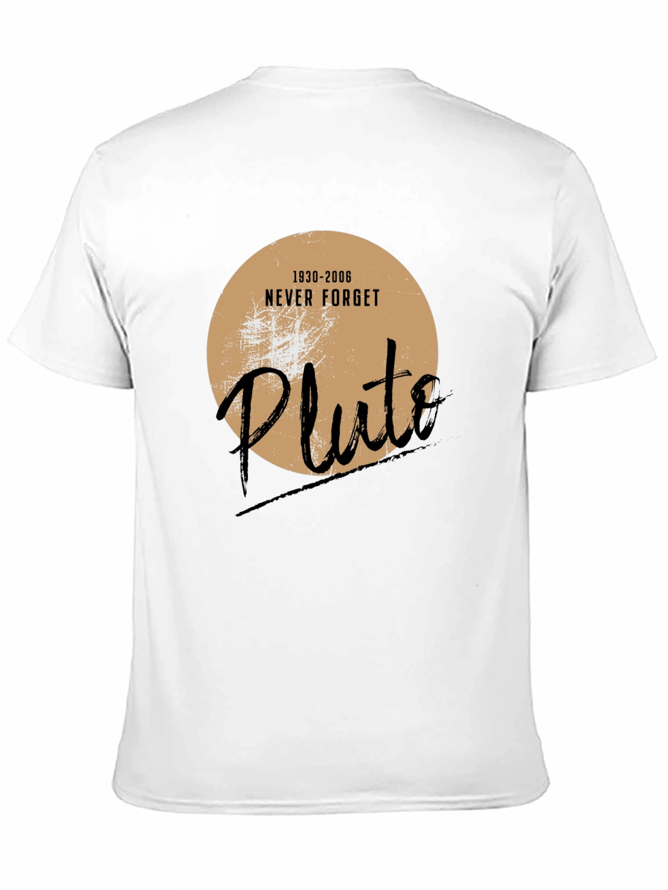 Black Never Forget Pluto Graphic T-Shirt view 11