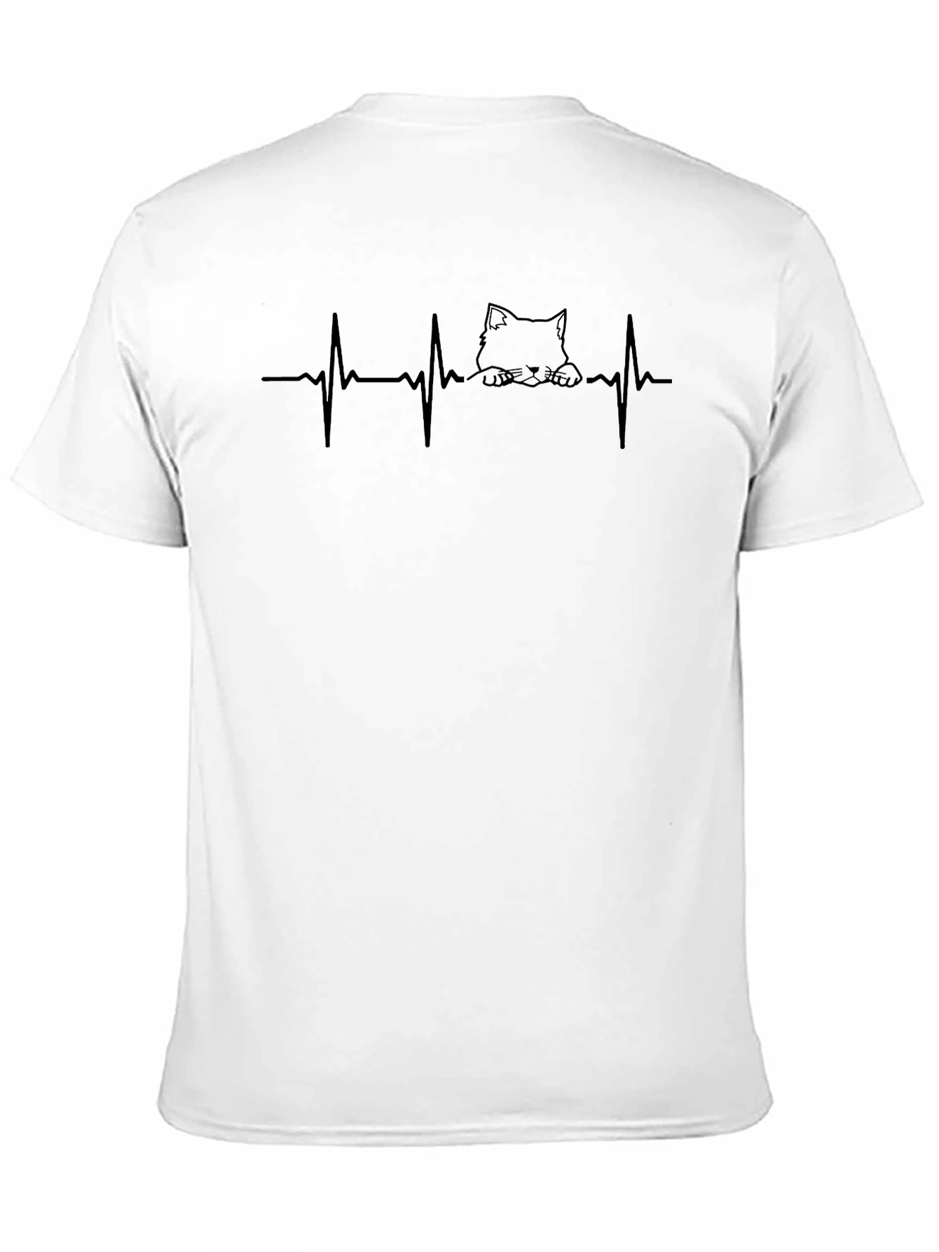 Black Cat Heartbeat Graphic Tee view 11