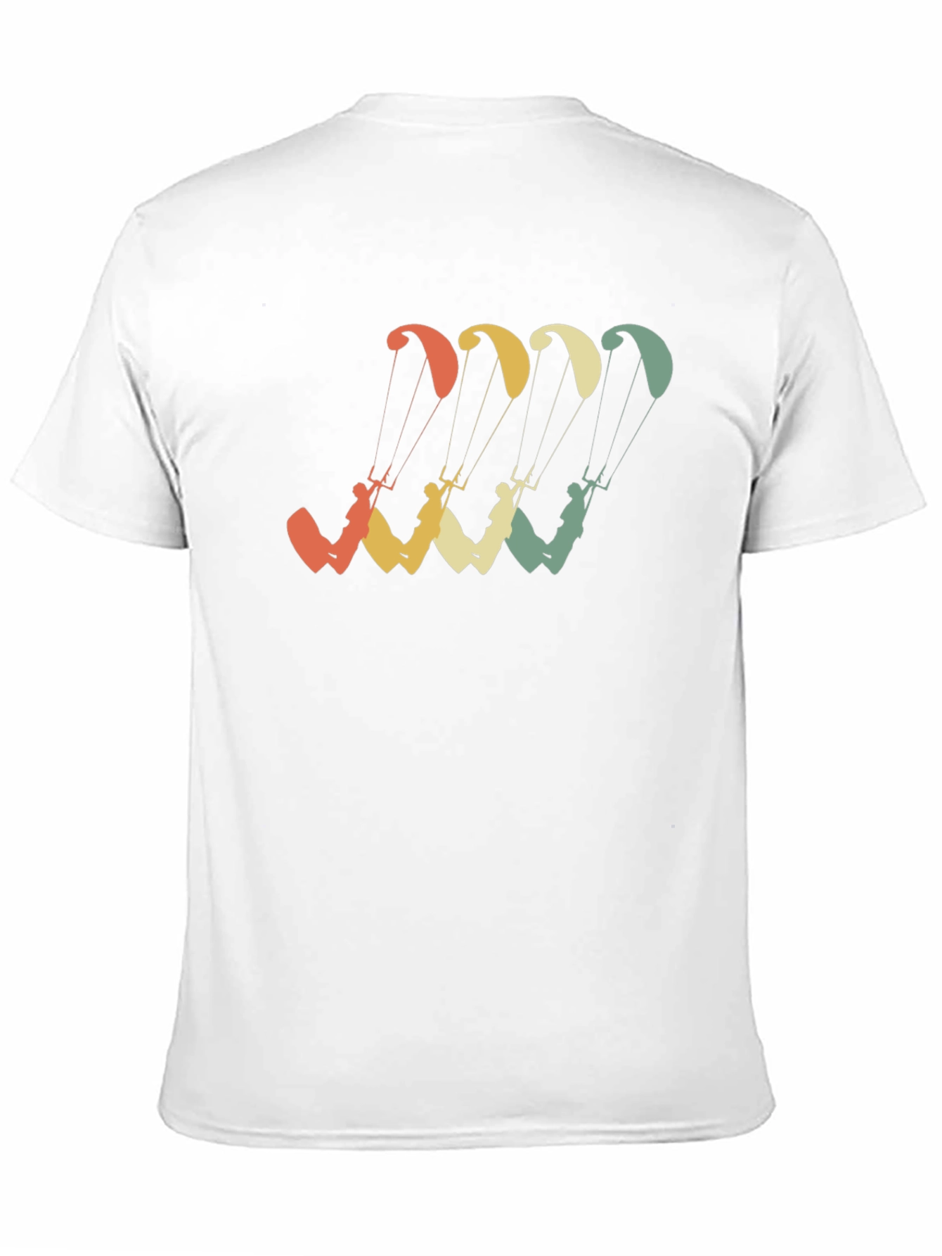 Black Retro Kitesurfing Graphic T-Shirt view 11