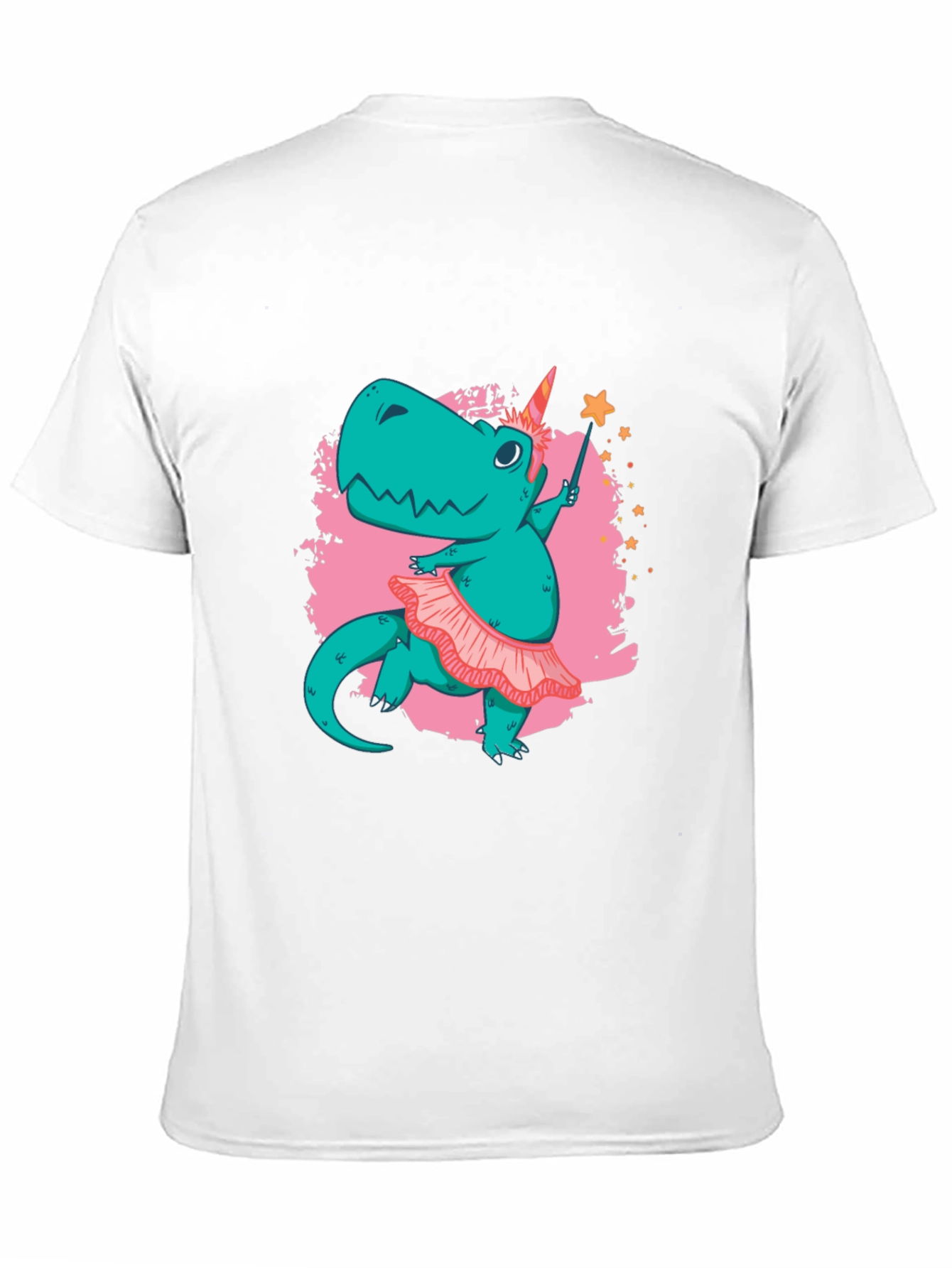 Black Dino Unicorn T-Shirt - Magical Ballerina Design view 11