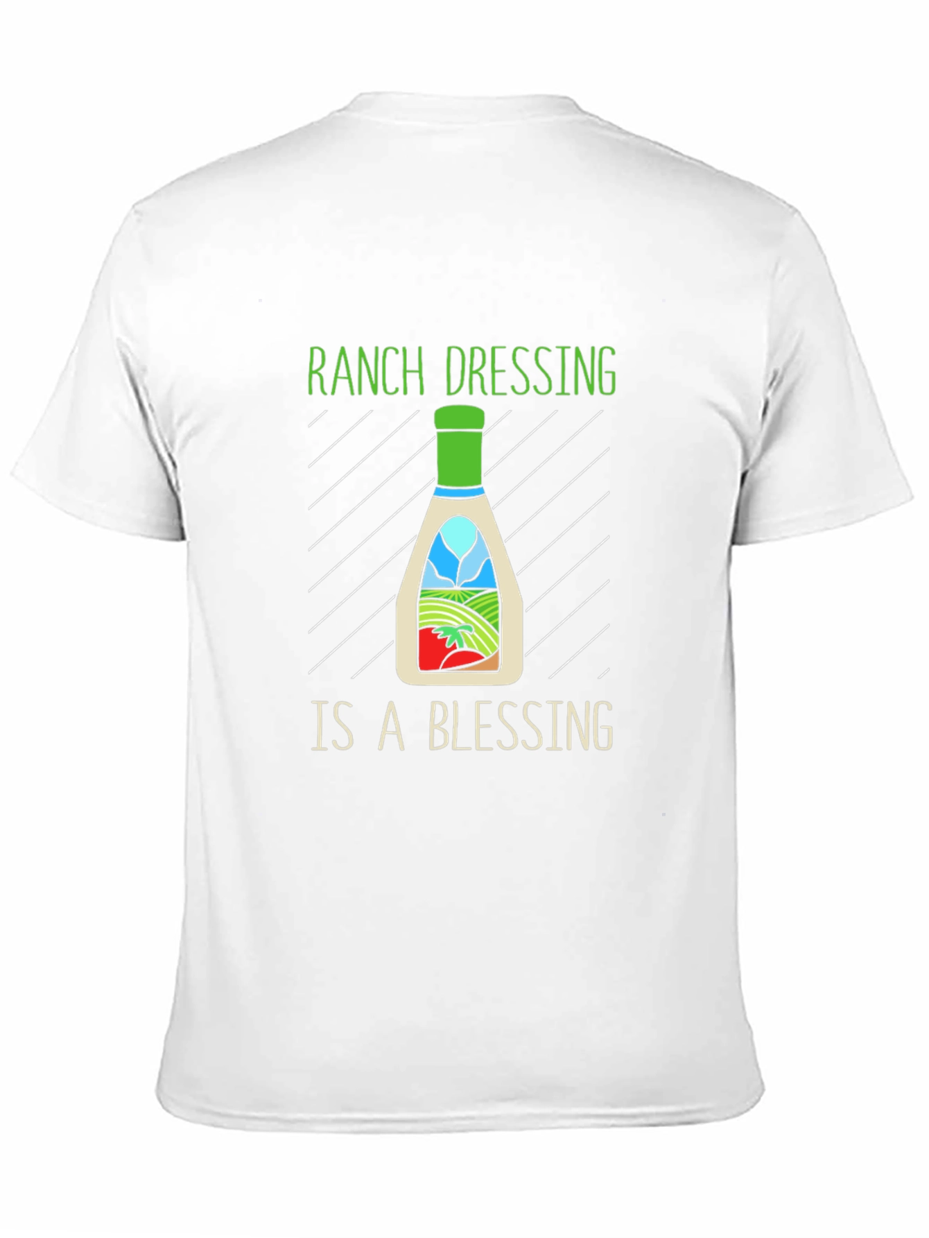Black Ranch Dressing is a Blessing Graphic Tee - Black Cotton T-Shirt view 11