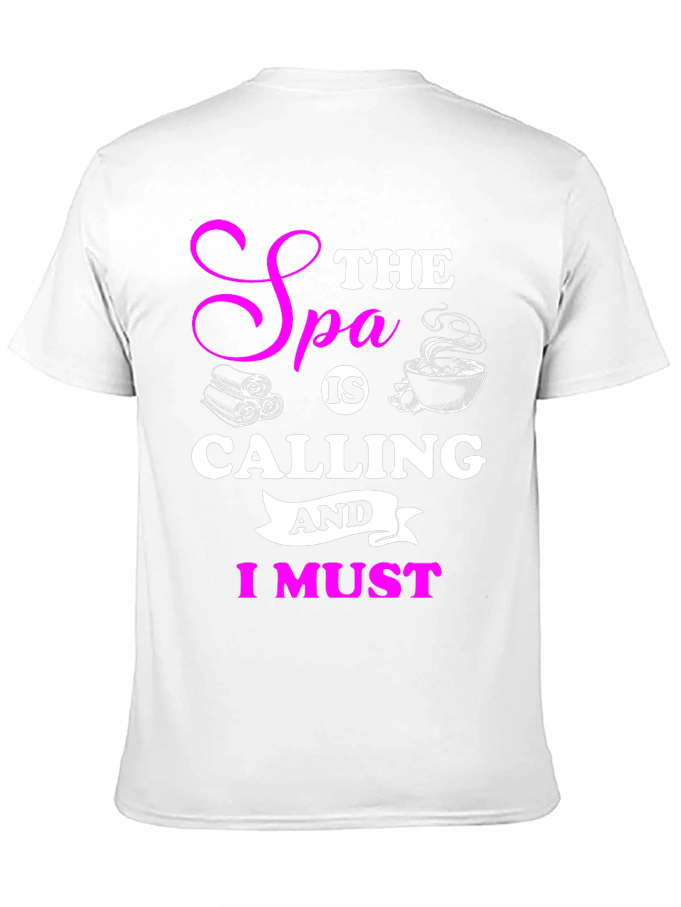 Black Spa Calling Black T-Shirt - Relax & Unwind! view 11