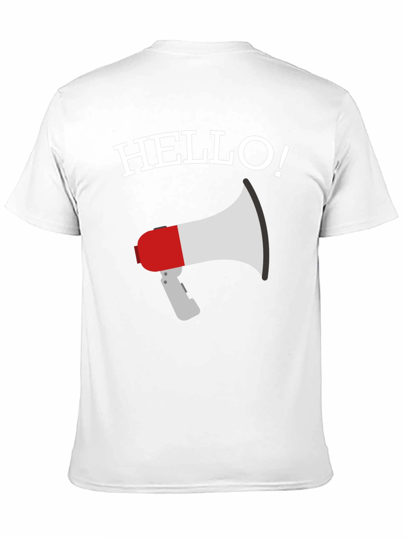 Black Hello Megaphone Graphic Tee - Mens Black T-Shirt view 11