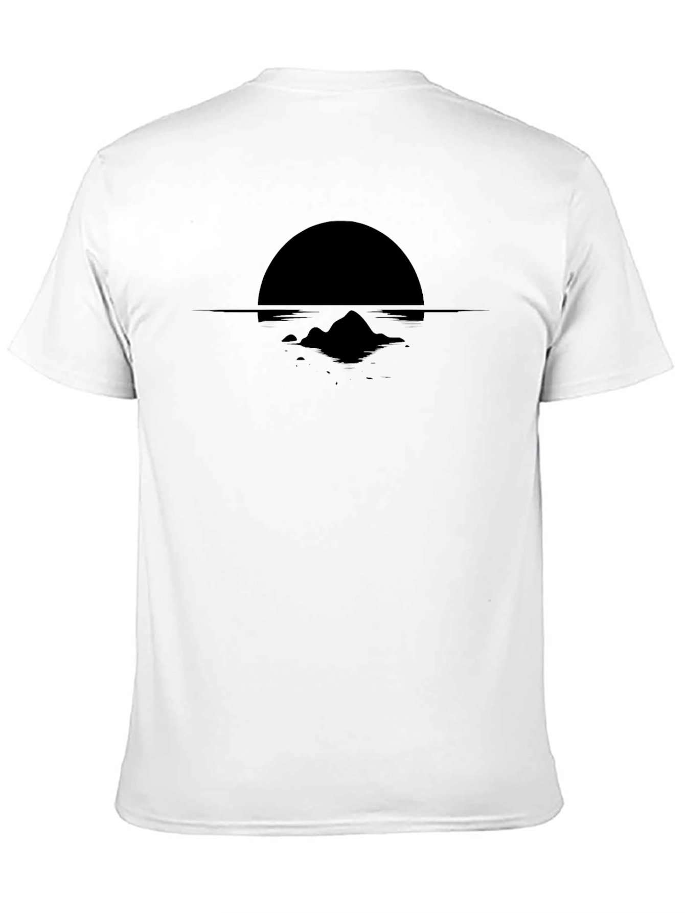 Black Midnight Mountain T-Shirt - Black Graphic Tee view 11